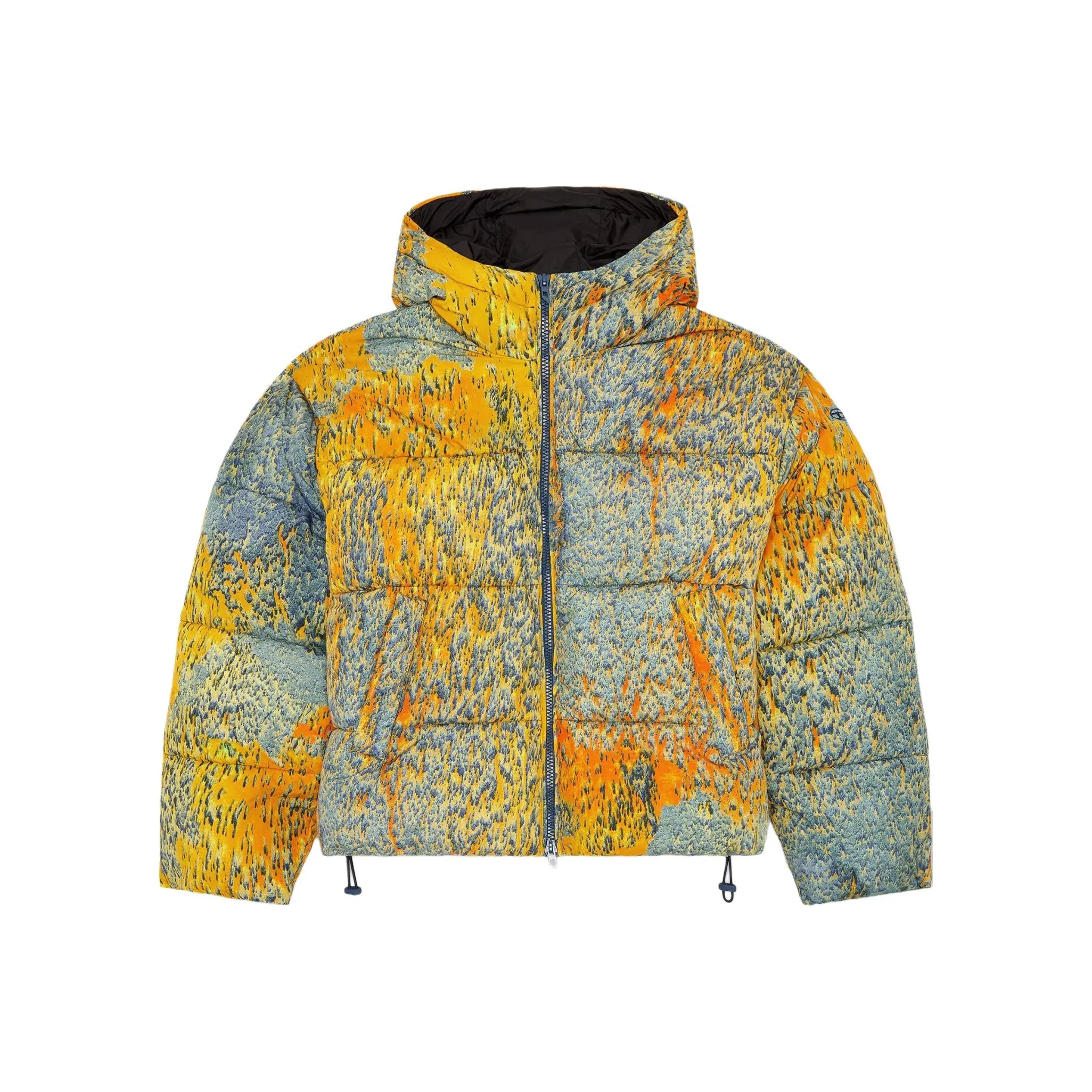 DIESEL FW24 Хлопковый пуховик Пальто Мужской Синий Оранжевый