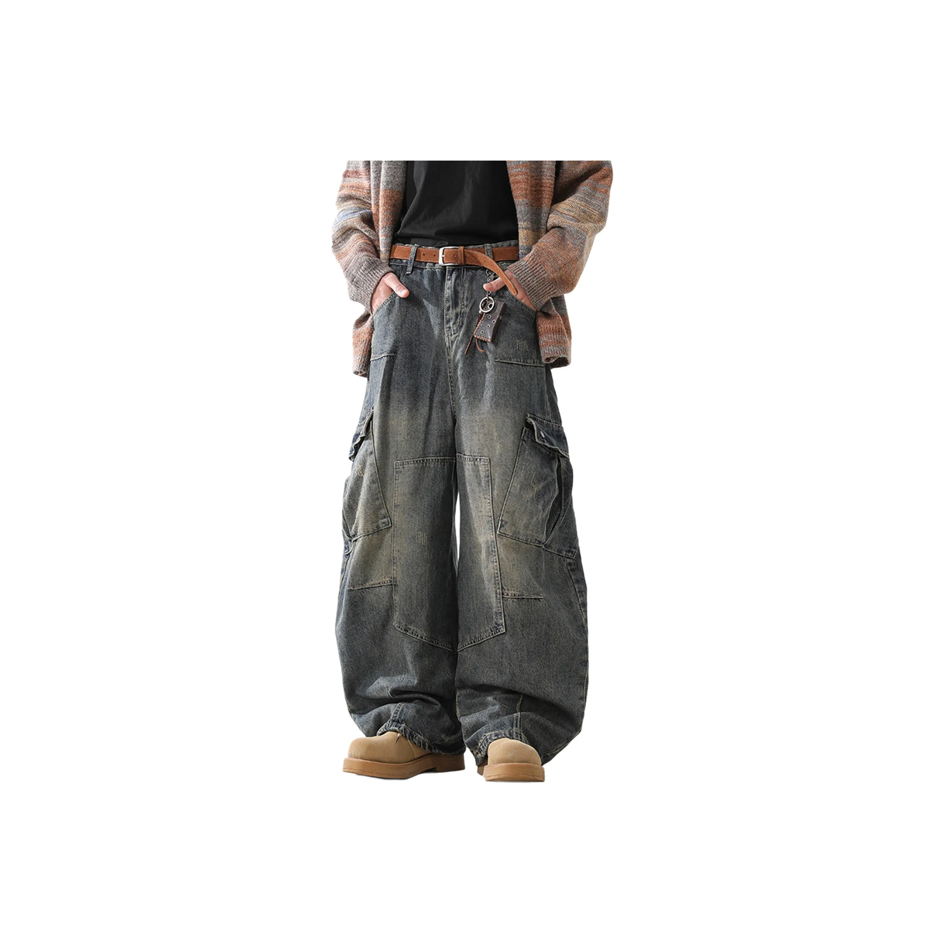 PAINT STAIN Синий Унисекс Джинсы