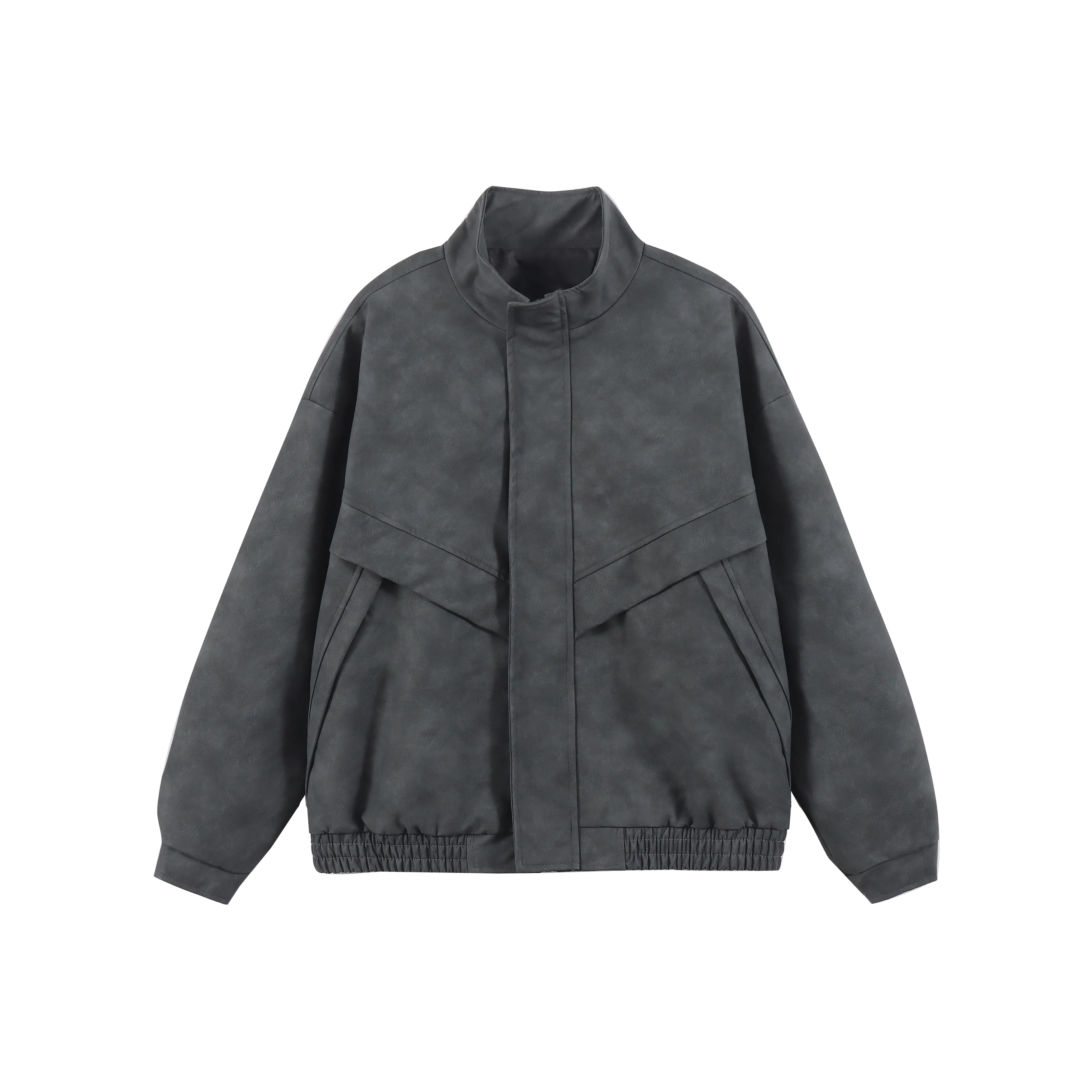 BRUMAIRE Leather Jacket Unisex Black Gray Color