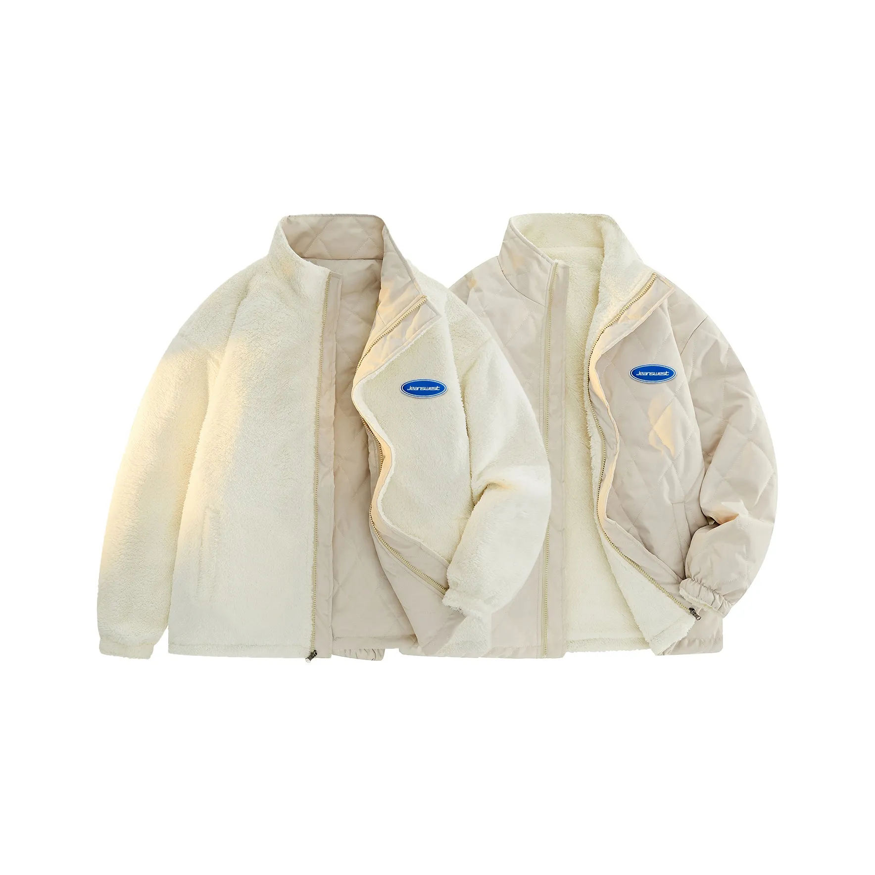 JEANSWEST Пуховая куртка Пальто Унисекс Абрикос