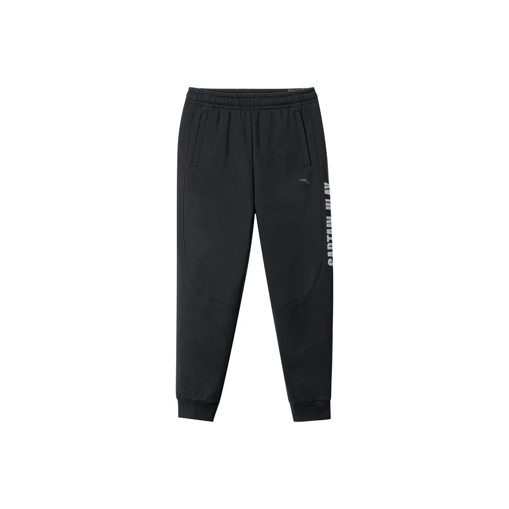 ANTA Basketball Collection Вязаные тренировочные брюки мужские черные