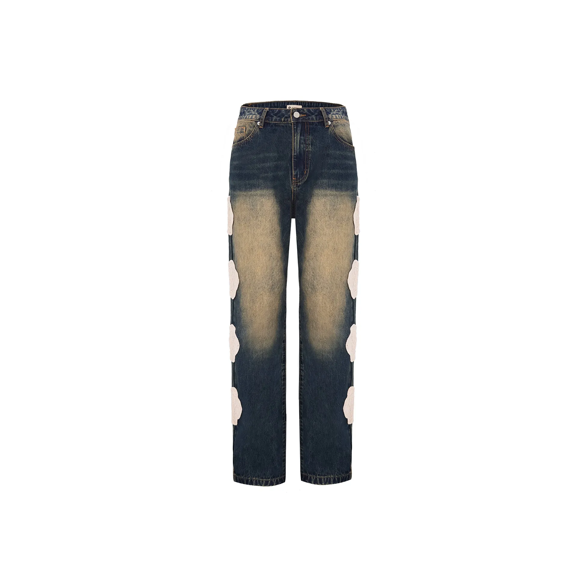 Carpe Diem Jeans Unisex Floral Blue