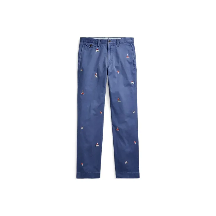 Polo Ralph Lauren SS22 Повседневные брюки Мужские Морской синий