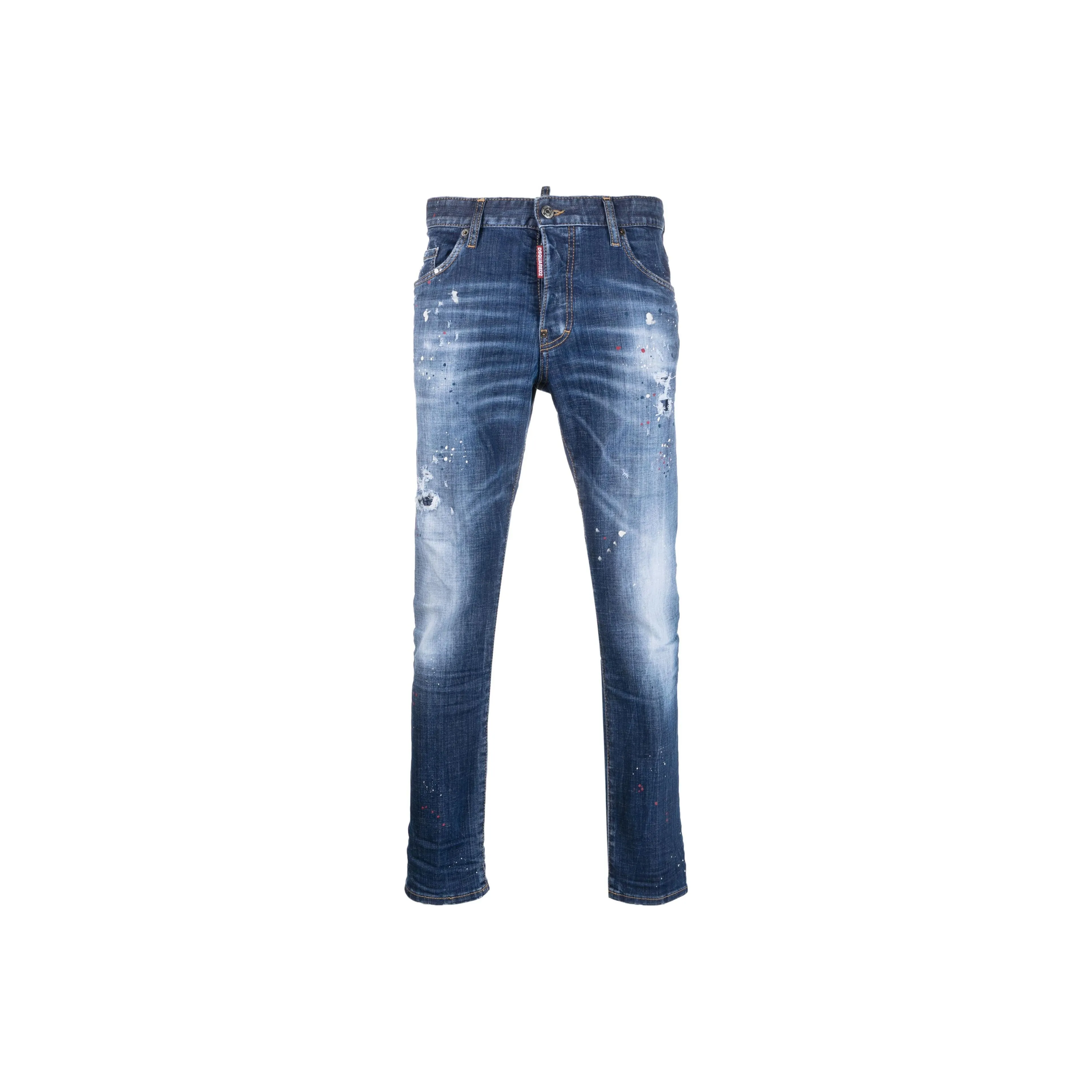 Dsquared2 Paint Splatter Effect Distressed Jeans