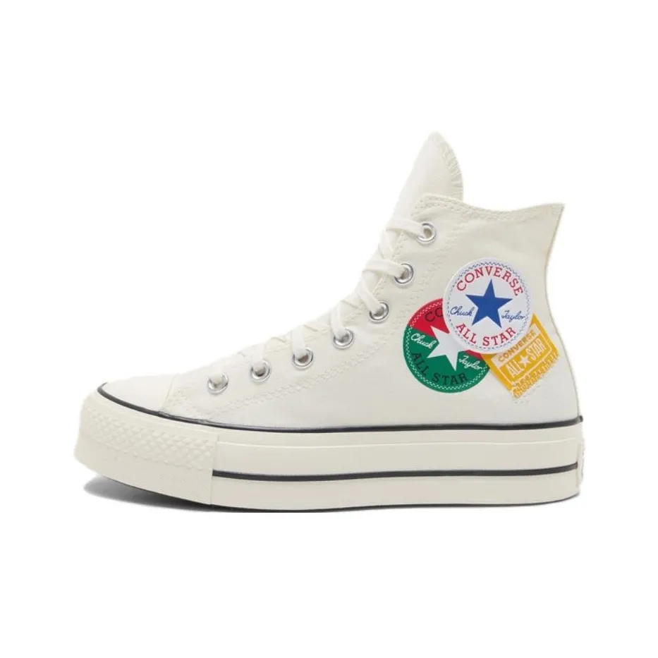 Конверс All Star Lift Устойчивые к истиранию Высокие Кеды Женские Белые