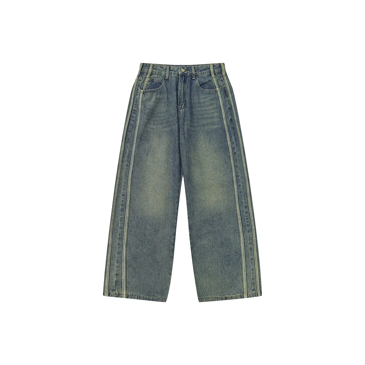 Heartboon pockets jeans Unisex Dark Blue