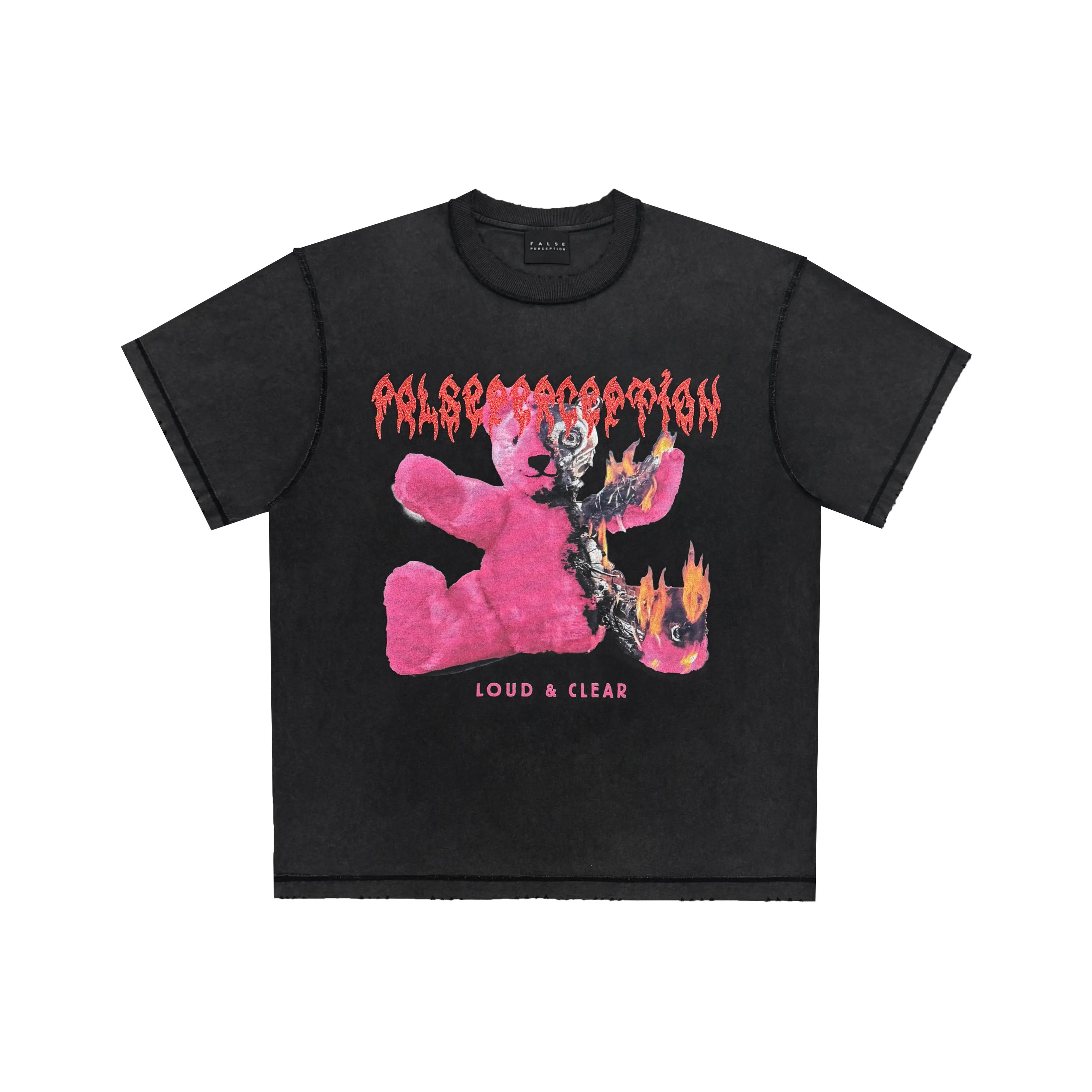 False Perception T-Shirt Унисекс Выстиранный Черный