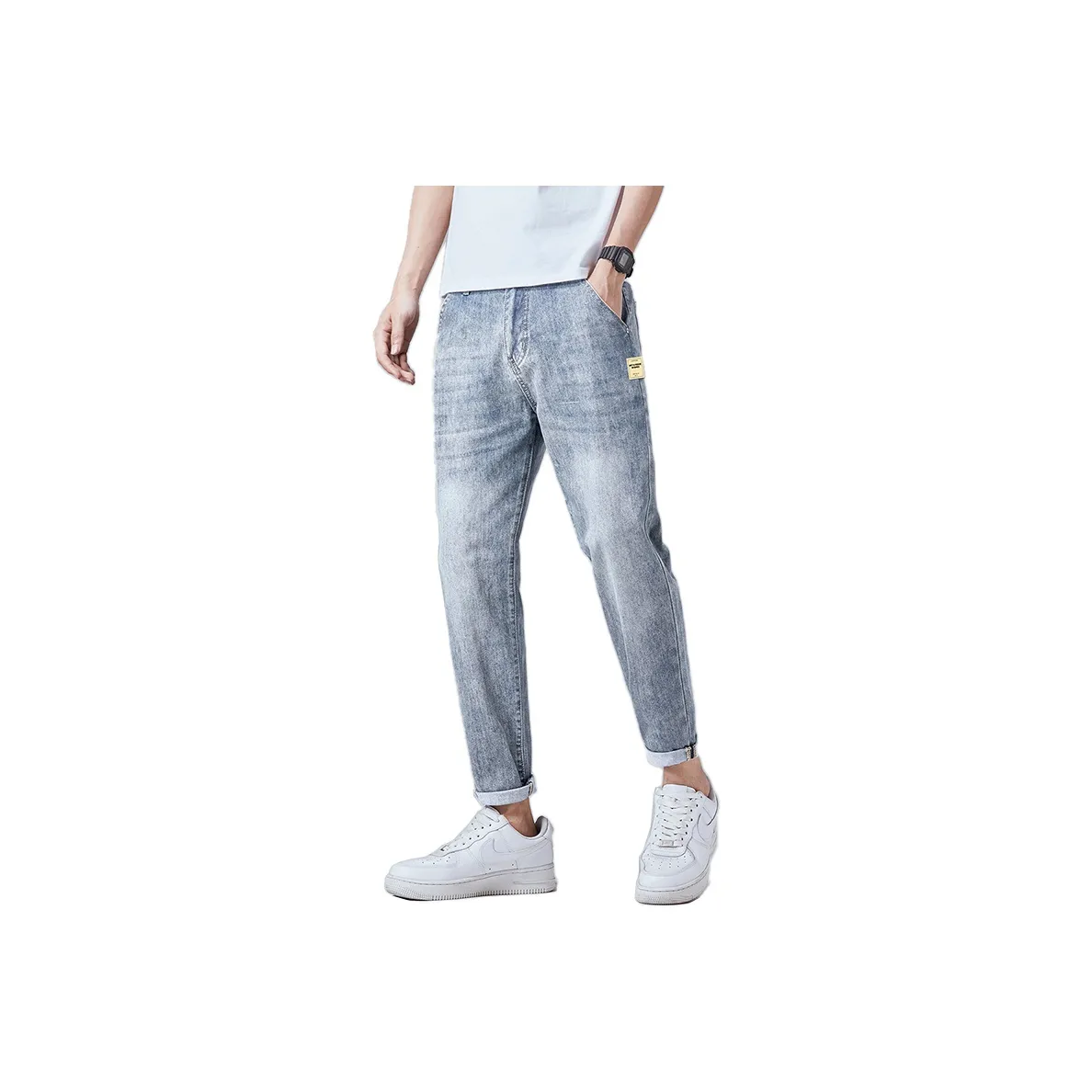 BALENO Светло-синие мужские джинсы