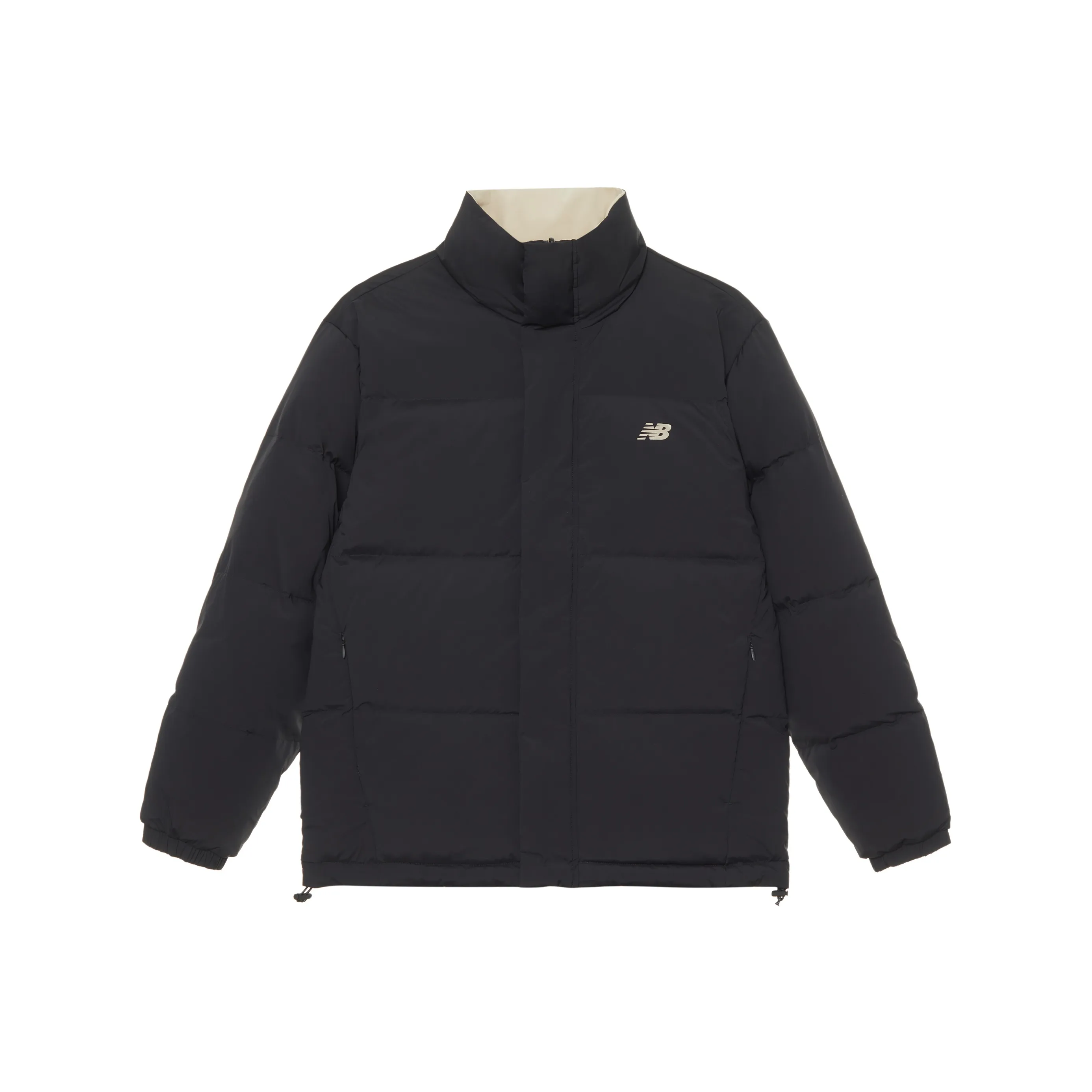 New Balance совместная коллекция Sports Life Двусторонний воротник-стойка Куртка из утиного пуха без капюшона Унисекс Черный хаки