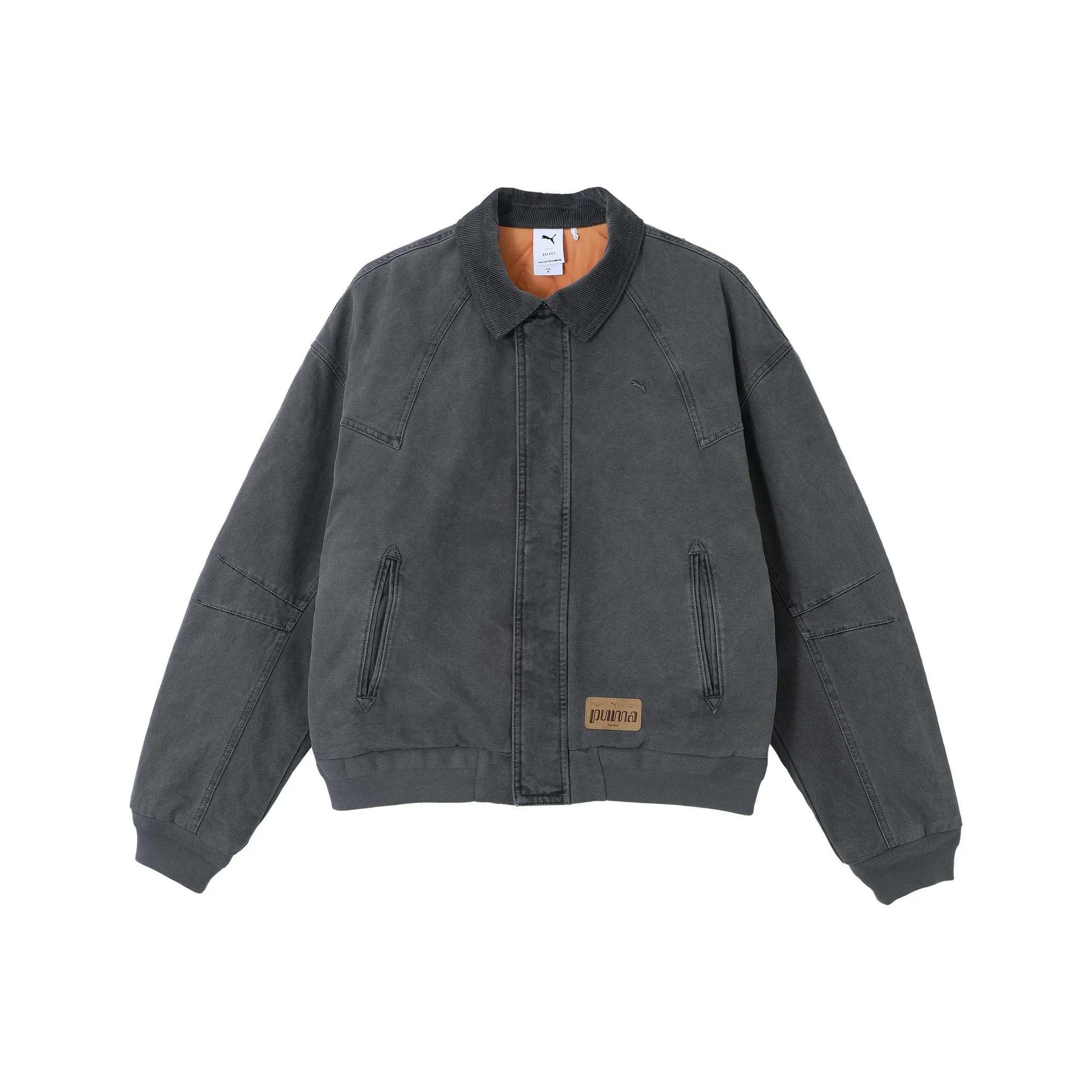 PUMA Ретро REVERIE Стеганый хлопковый пуховик Унисекс Темно-серый