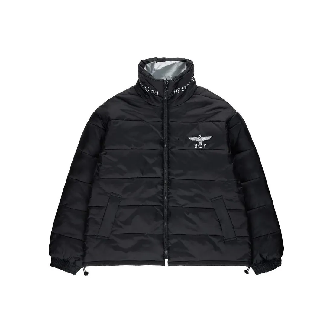 Boy London Хлопковый пуховик унисекс черный серебристый