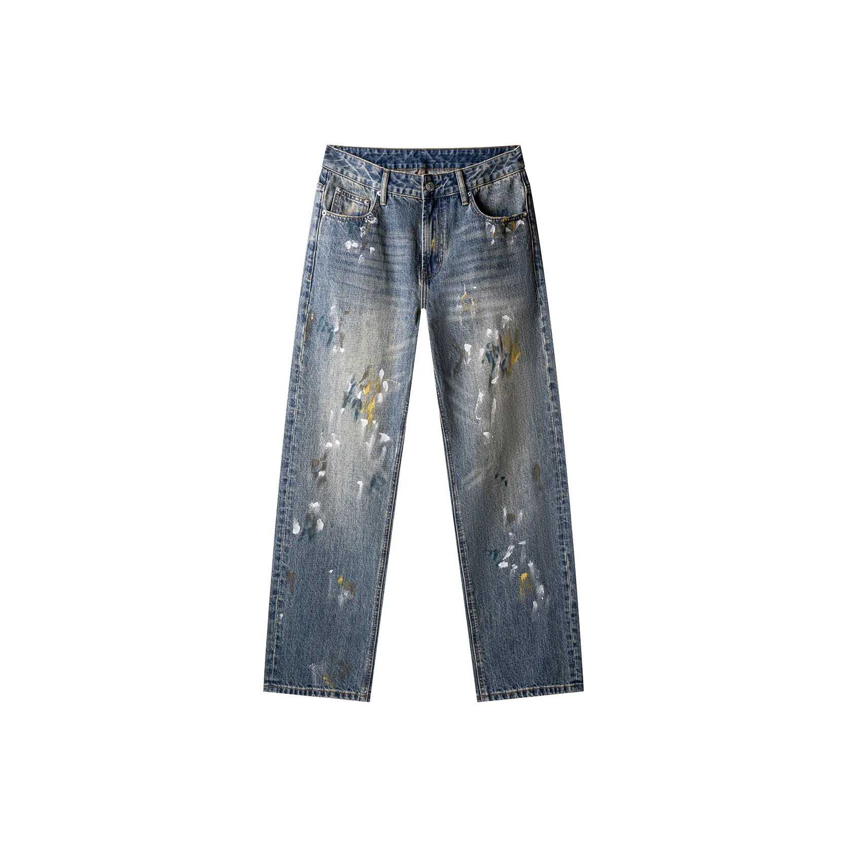 HARSIINCN Джинсы Мужские Ностальгический Синий