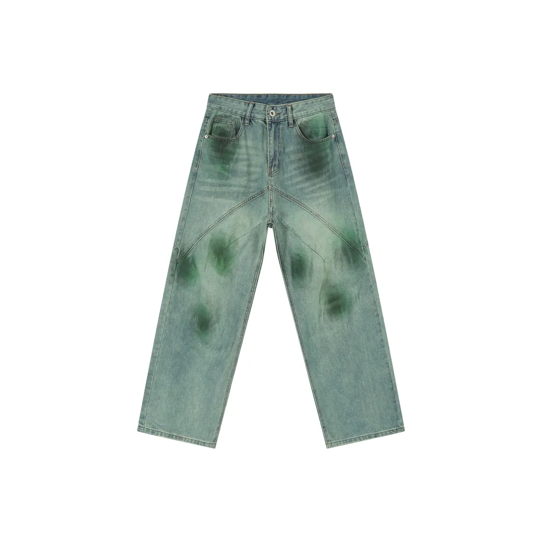 Voguo Relay Jeans Unisex Washed Blue Green