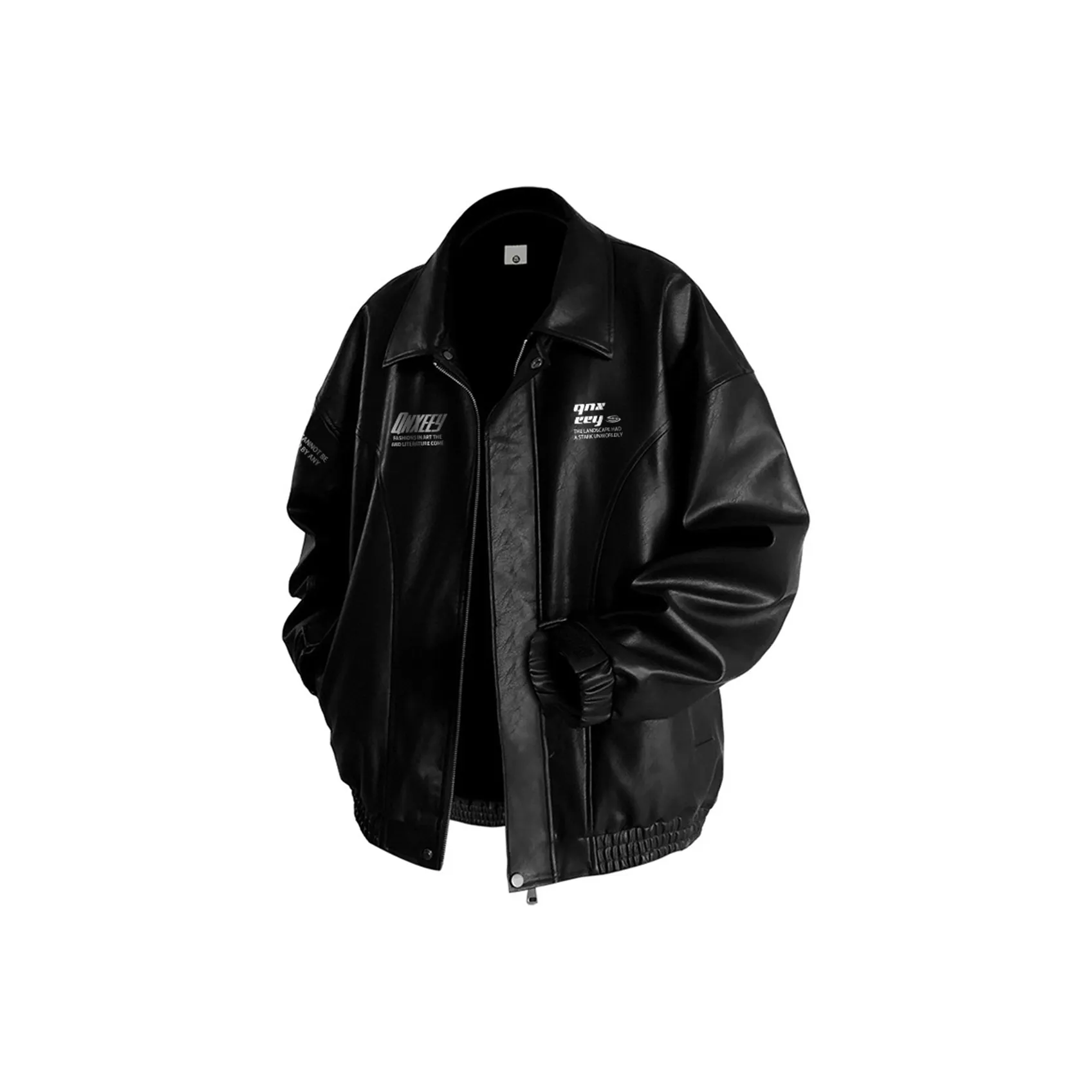 Qnxeey Унисекс Кожаные Куртки