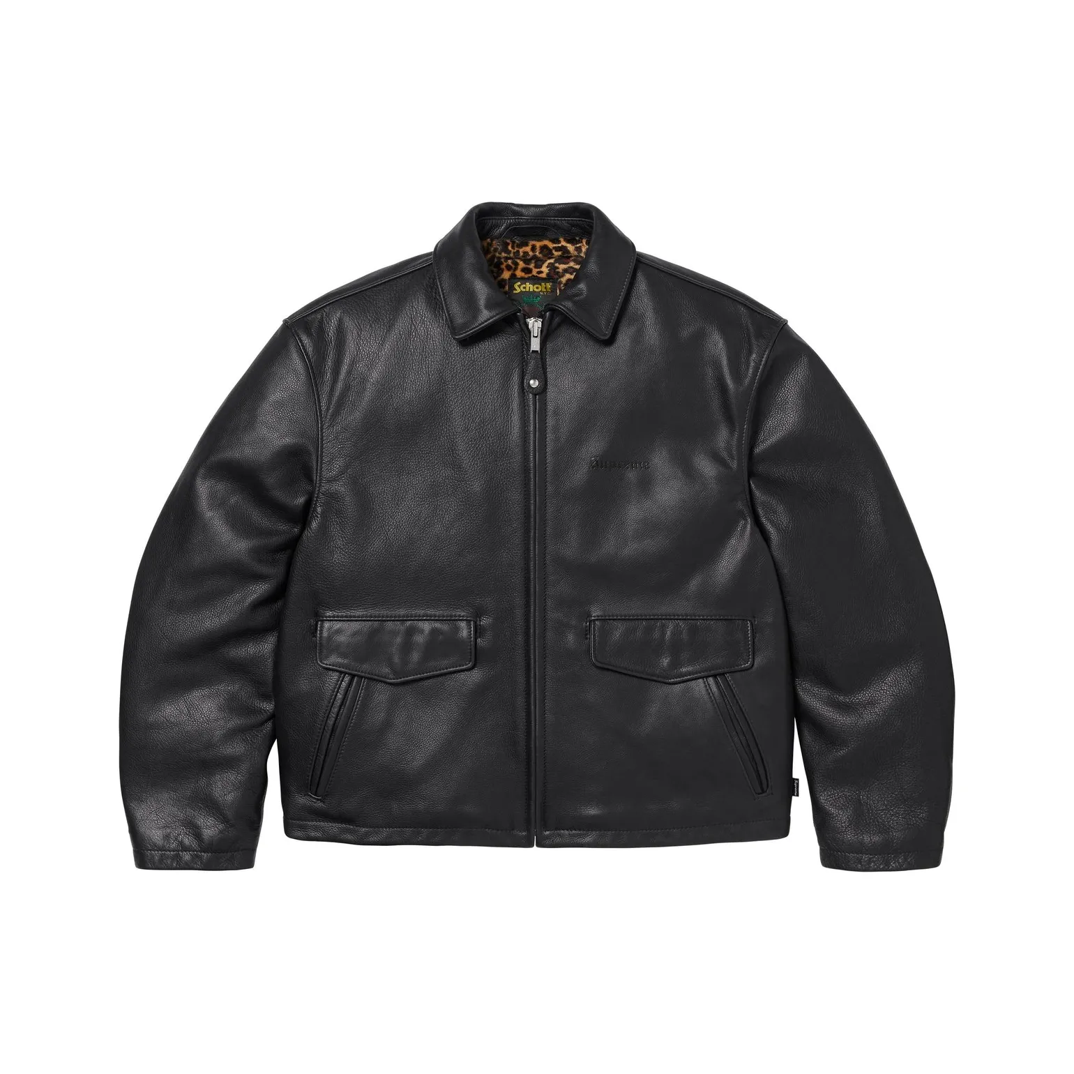 Supreme Schott Leather Racer Jacket FW24