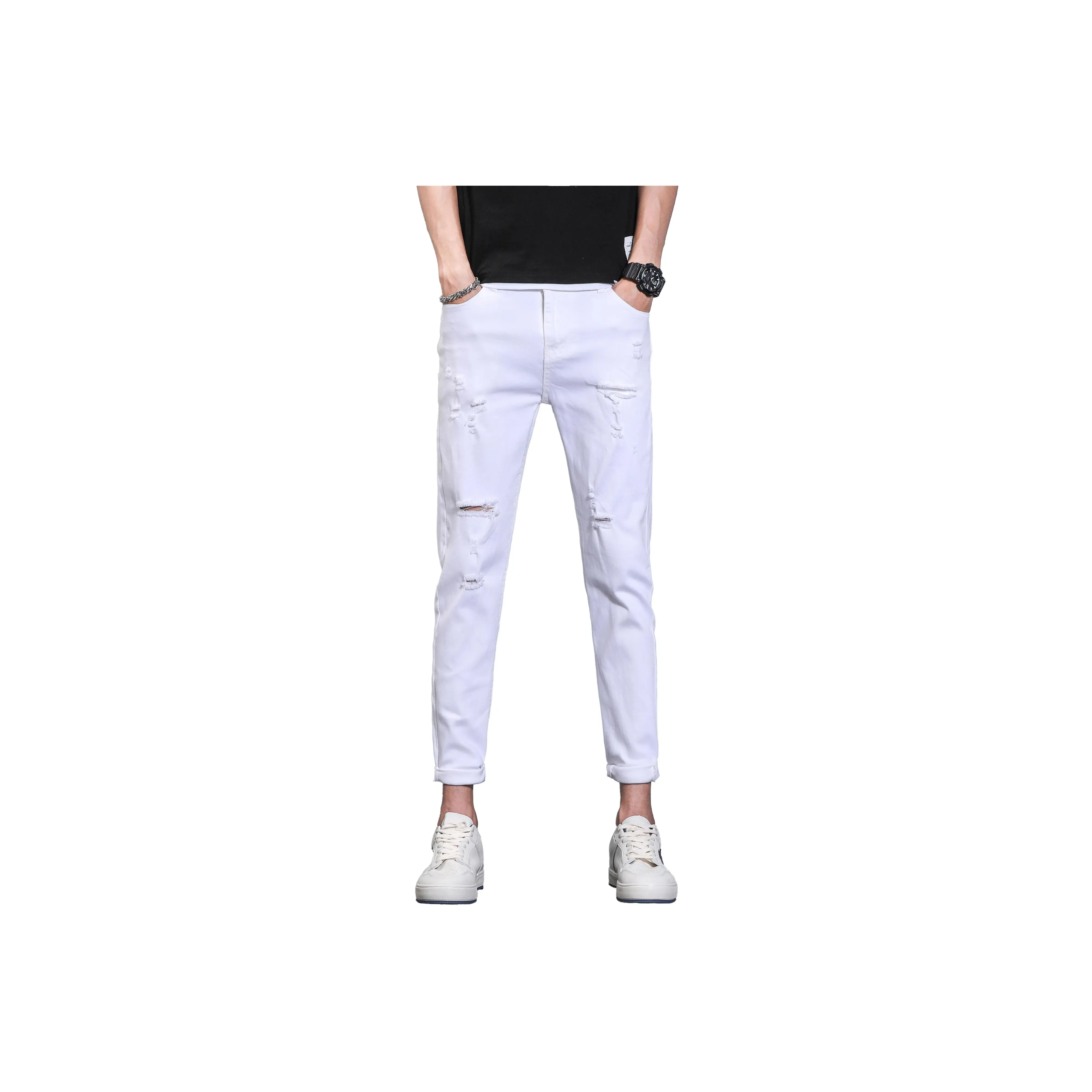 FUERZA Jeans Unisex Black White