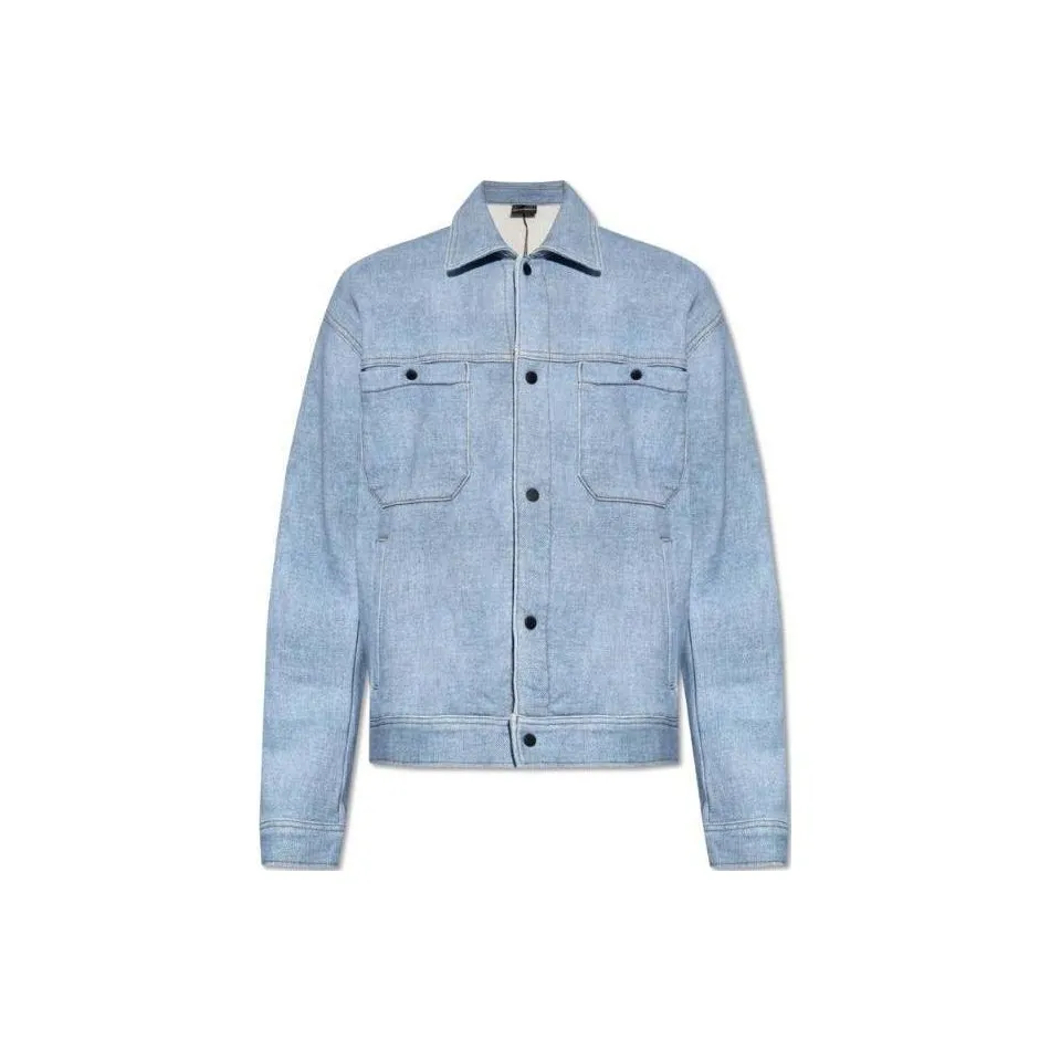 EMPORIO ARMANI Куртки и Пальто Мужской Прозрачный Синий