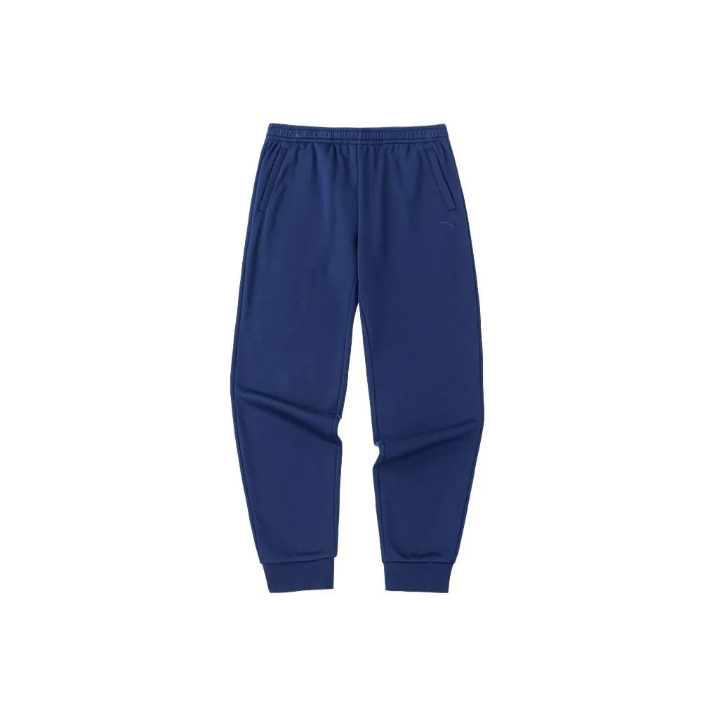 ANTA Sports Life Collection Вязаные тренировочные брюки мужские синие