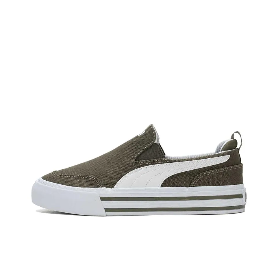 PUMA Court Classic Vulc Low Топ Скейтборд Кроссовки Унисекс Армейский зеленый