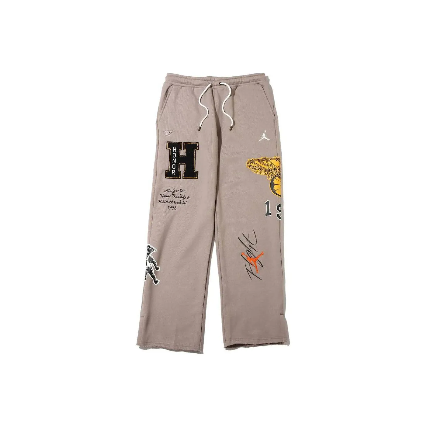 Jordan x HTG 23SS Серые Мужские Вязаные Тренировочные Штаны