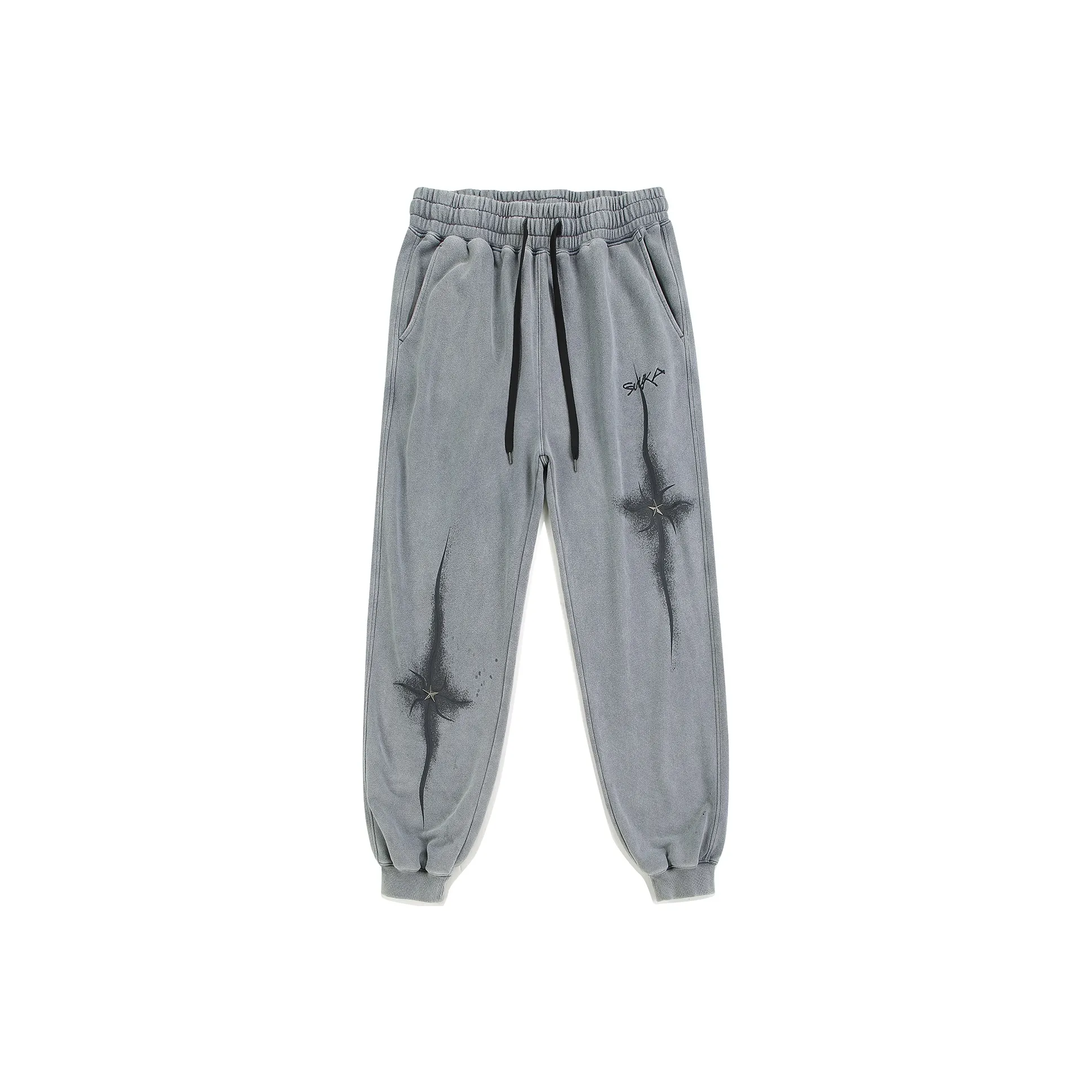 Guuka Concrete Gray Men's Knitted Training Pants Guuka Бетонно-серый Мужские Вязаные Тренировочные Штаны