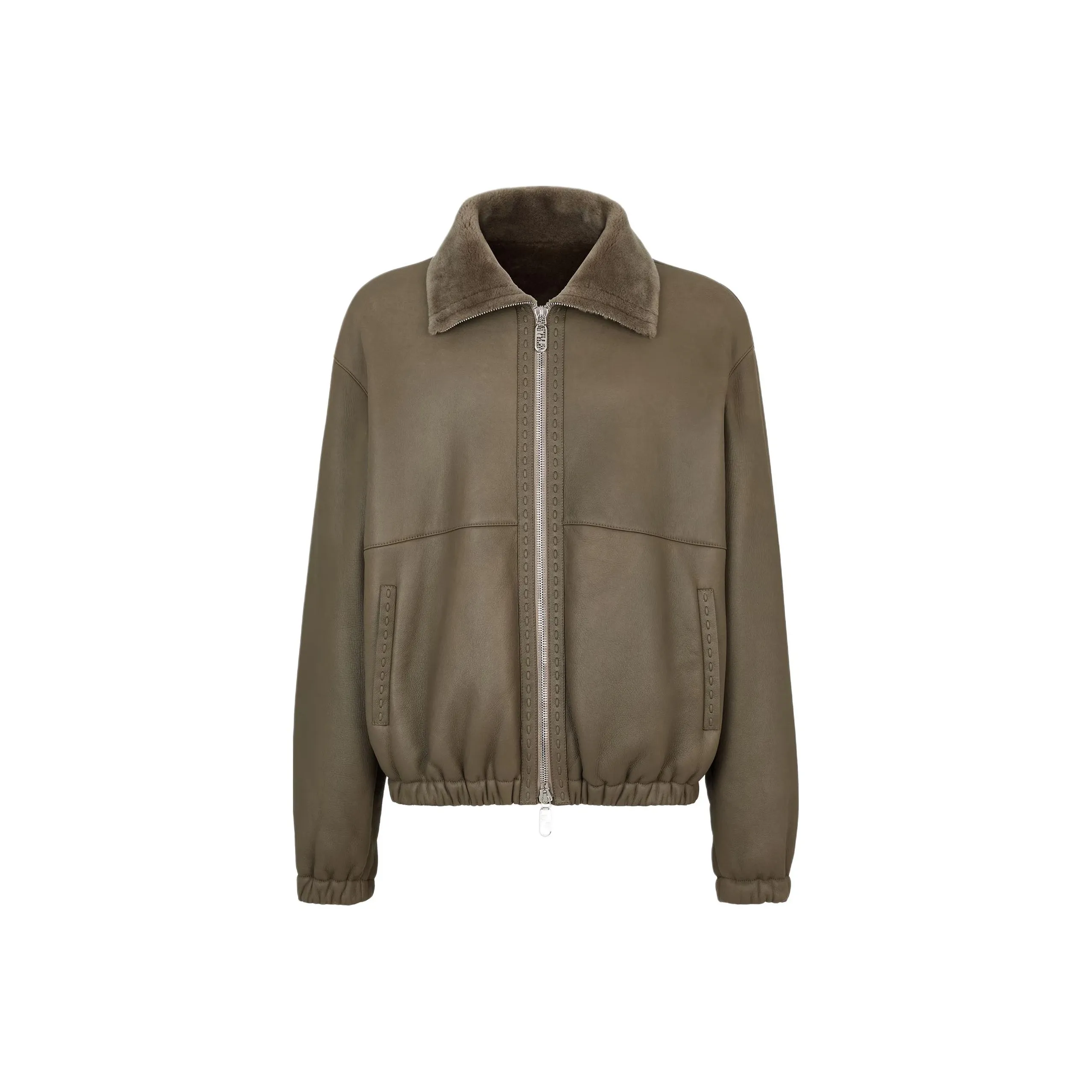 FENDI Zip-Up Oversized Blouson Jacket