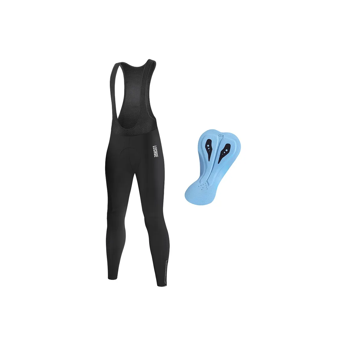 LECAGE Удобный Утолщенный Пенопластовый коврик Солнцезащитный Велоспорт Straps Брюки Унисекс LQ1703 C01 Звездообразующий черный