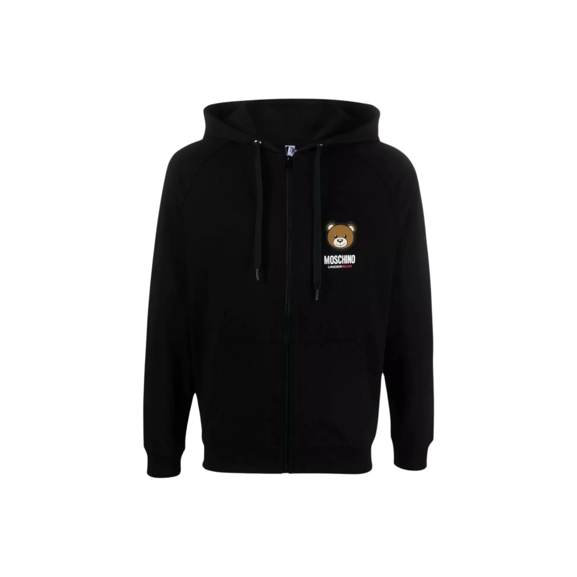 MOSCHINO Teddy Bear Patch Zipped Hoodie