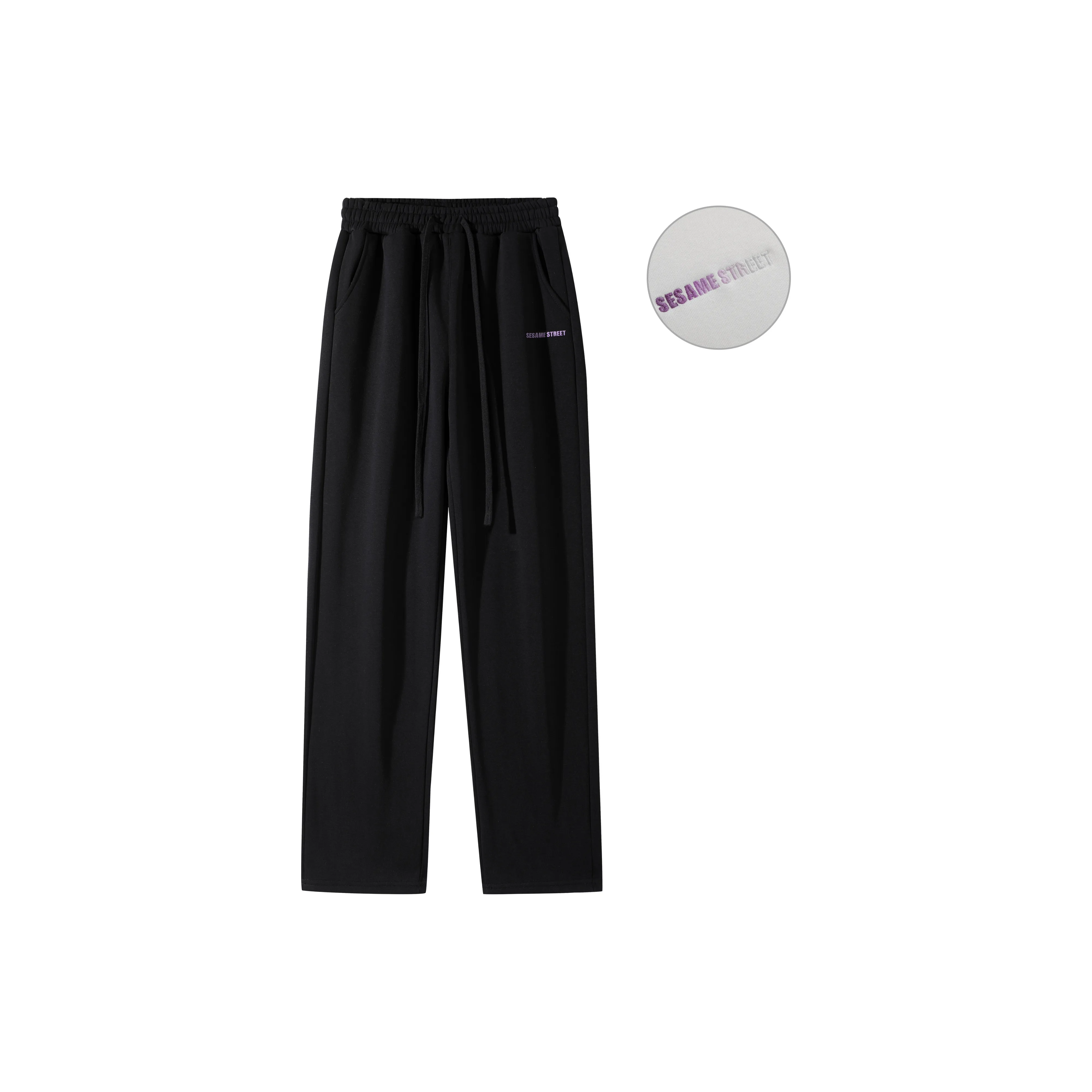SESAME STREET Вязаные тренировочные штаны утолщенные с флисовой подкладкой унисекс