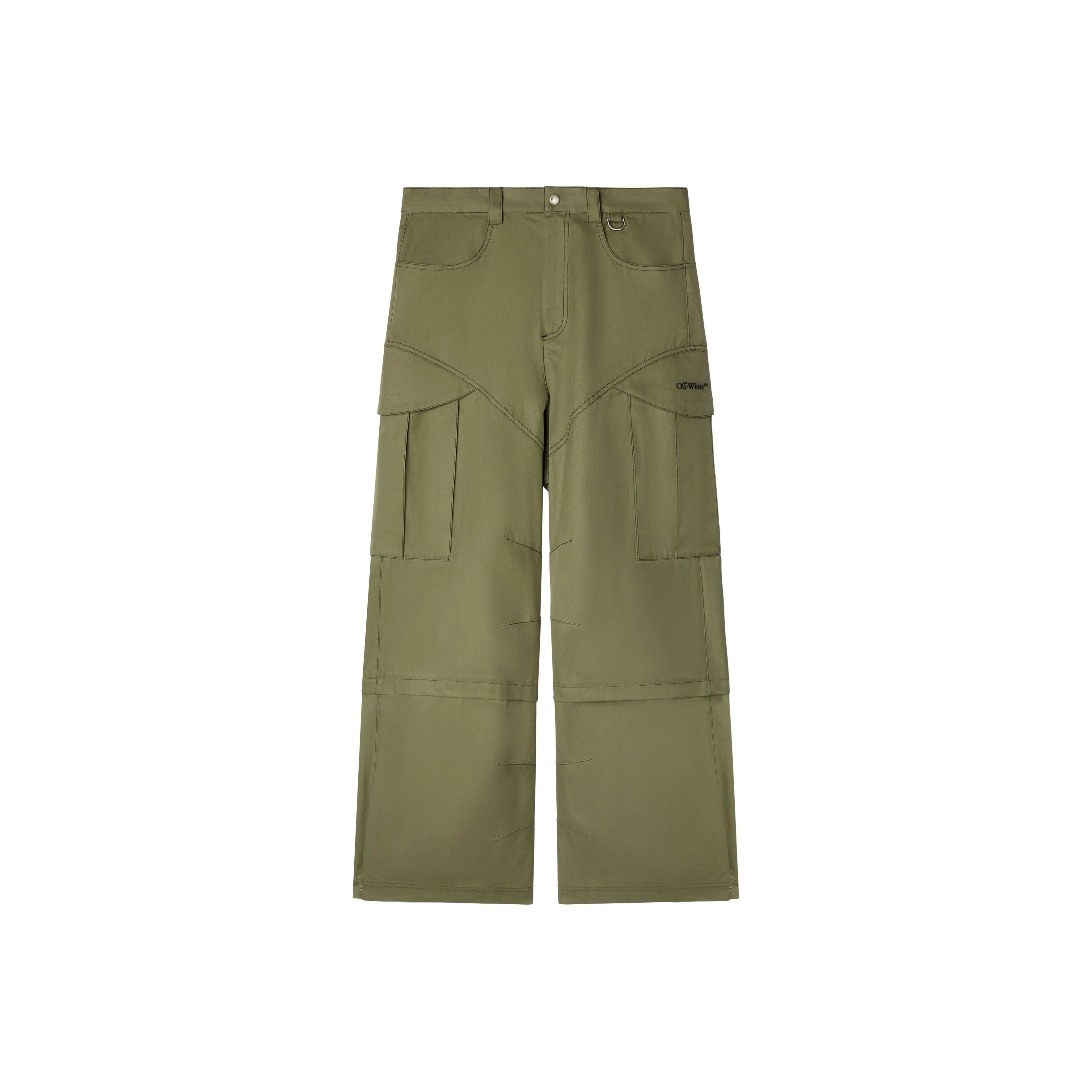 OFF WHITE Embroidered Cargo Straight Trousers