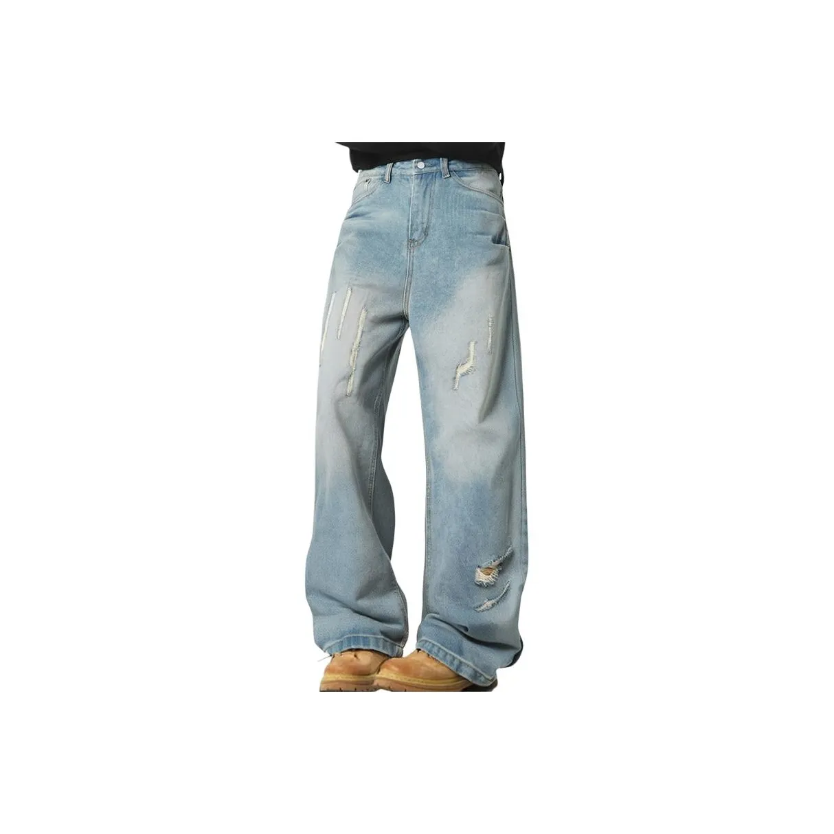 YEARNED Небесно-голубые унисекс джинсы