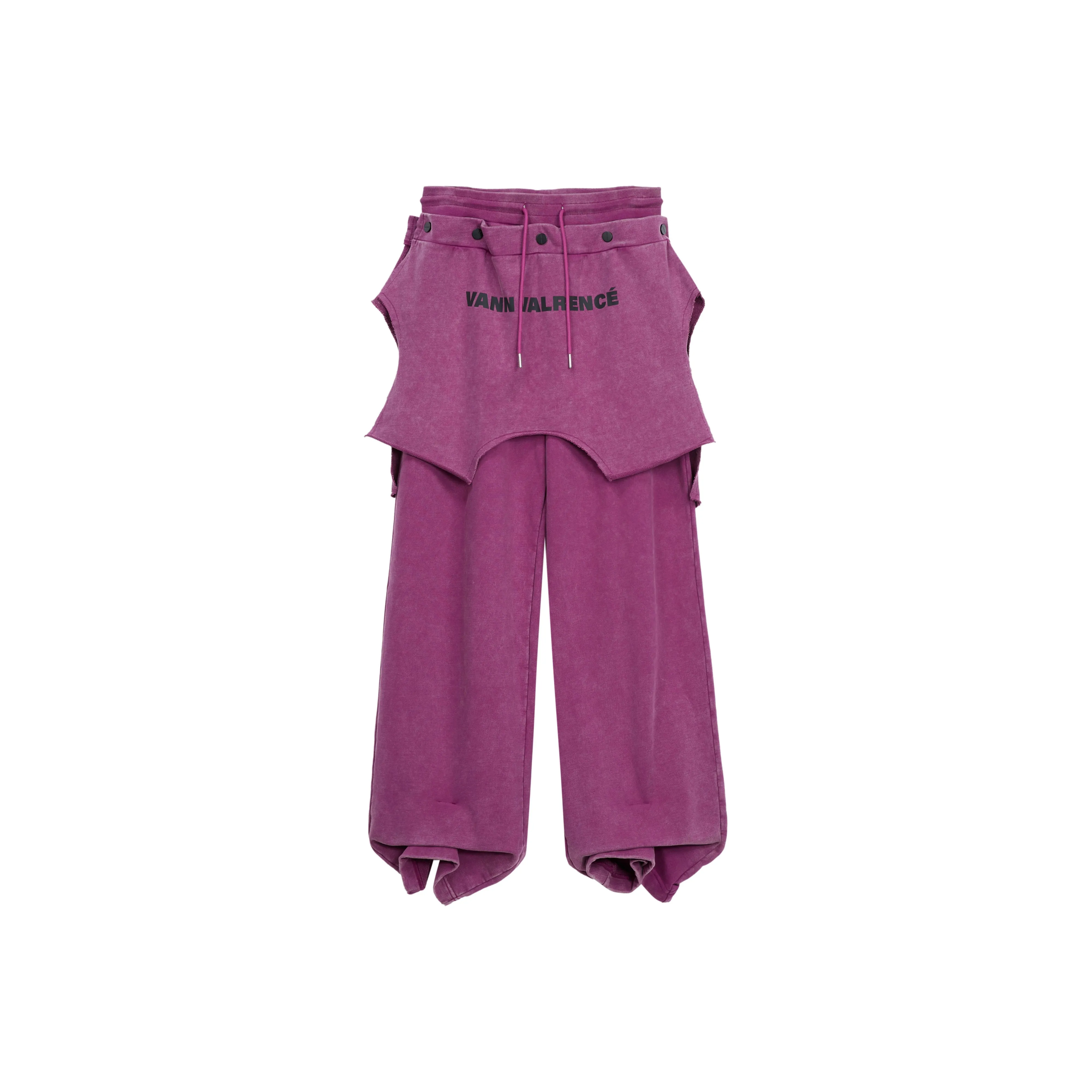 VANN VALRENCÉ Knitted Sweatpants Unisex Berry Purple