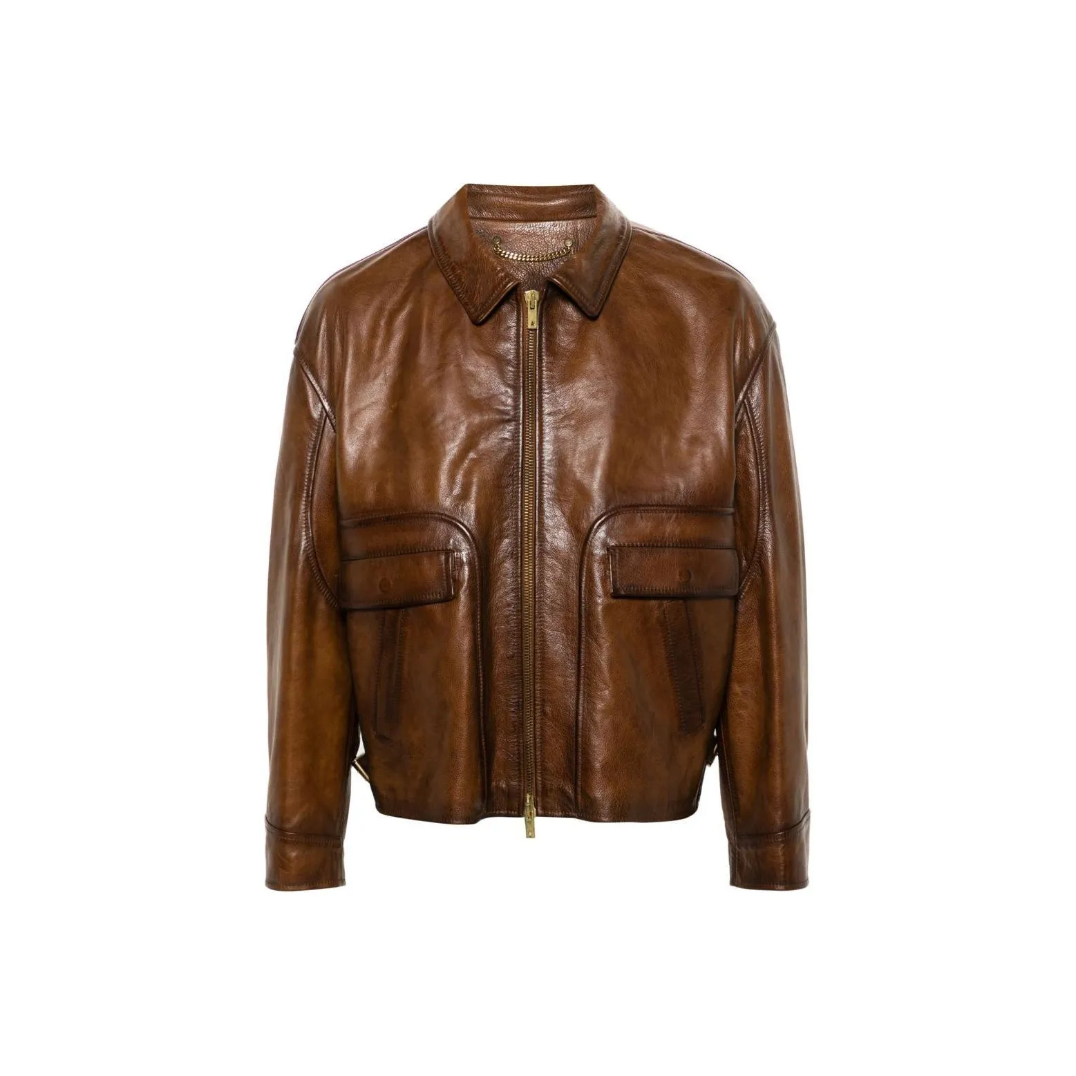 Golden Goose Deluxe Brand Long Sleeved Zipped Leather Jacket