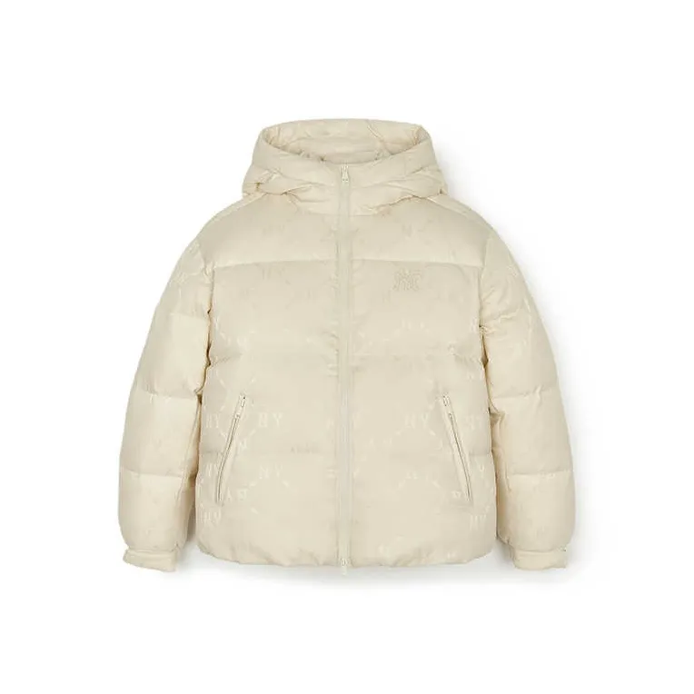 MLB Base Logo New York Yankees Down Jacket Unisex Dark Cream