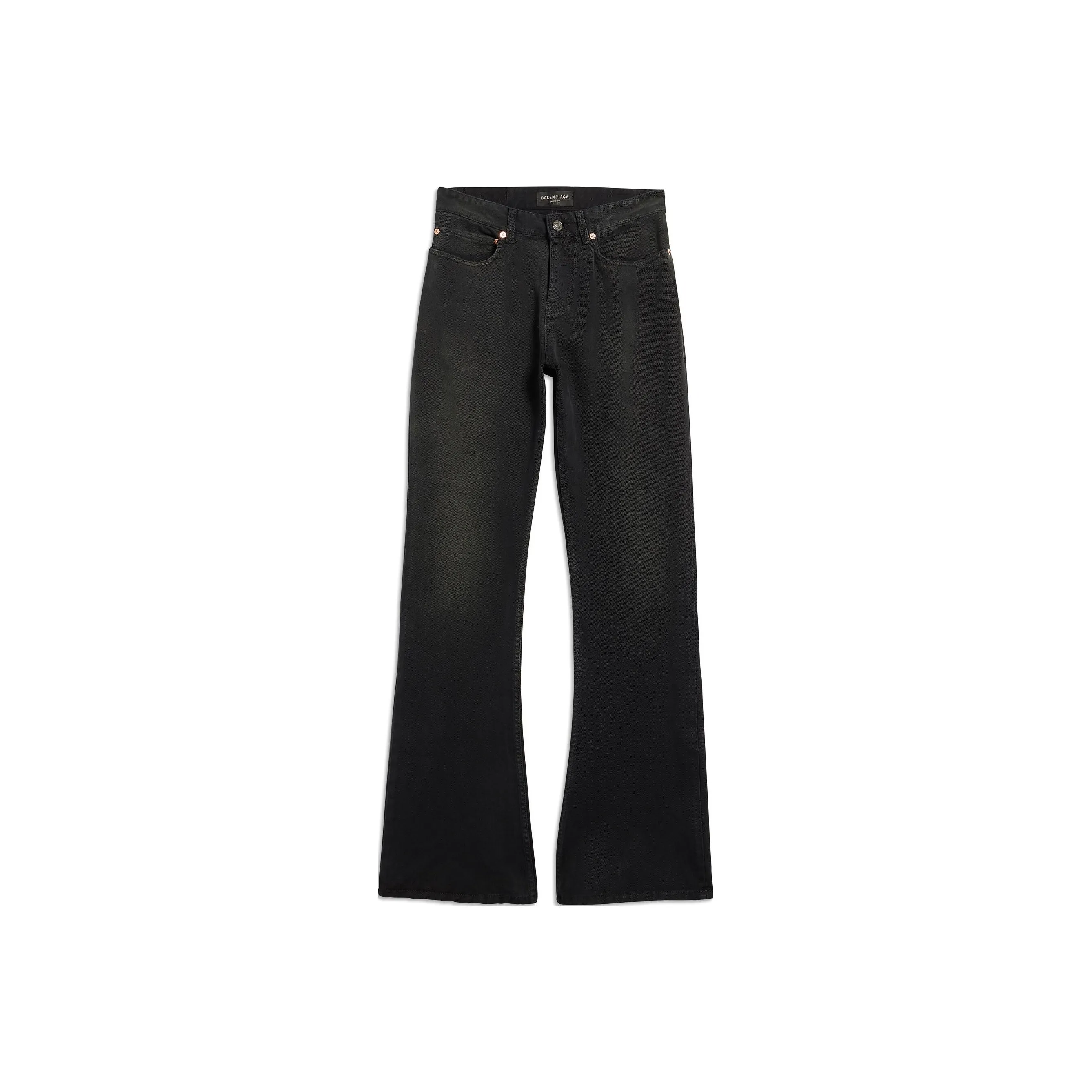 Slim Kick Po stretch fabric pants with n elastic waistband and a flared leg