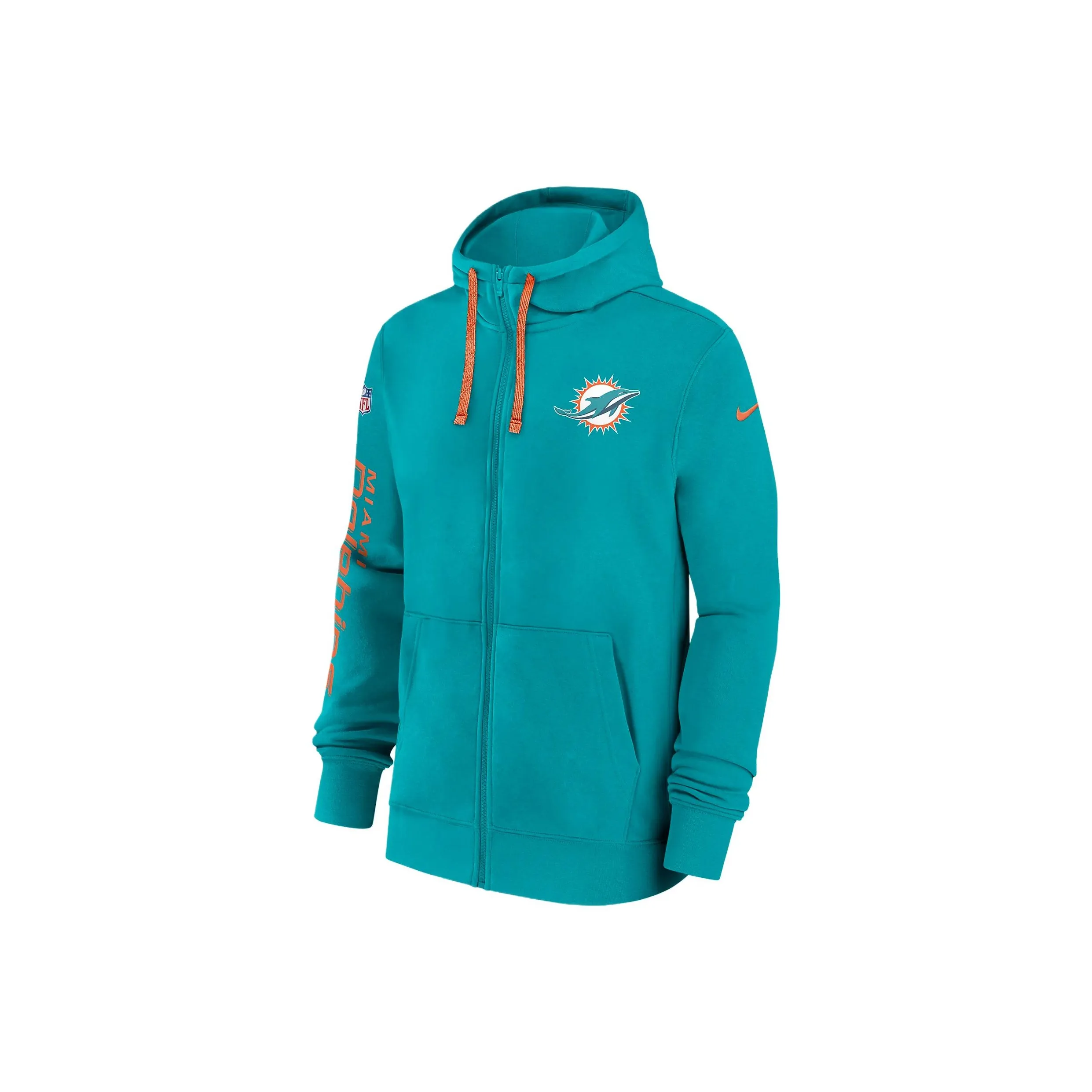 Nike Miami Dolphins Sideline Team Issue Club Men
s Nike Full Zip Hoodie