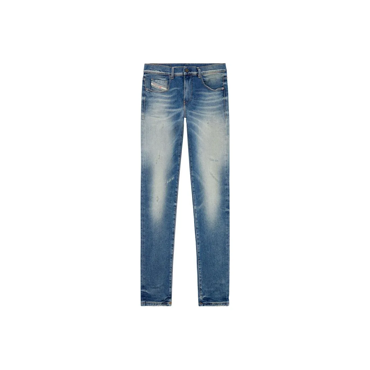 DIESEL 2019 D Strukt Logo Patch Tapered Jeans