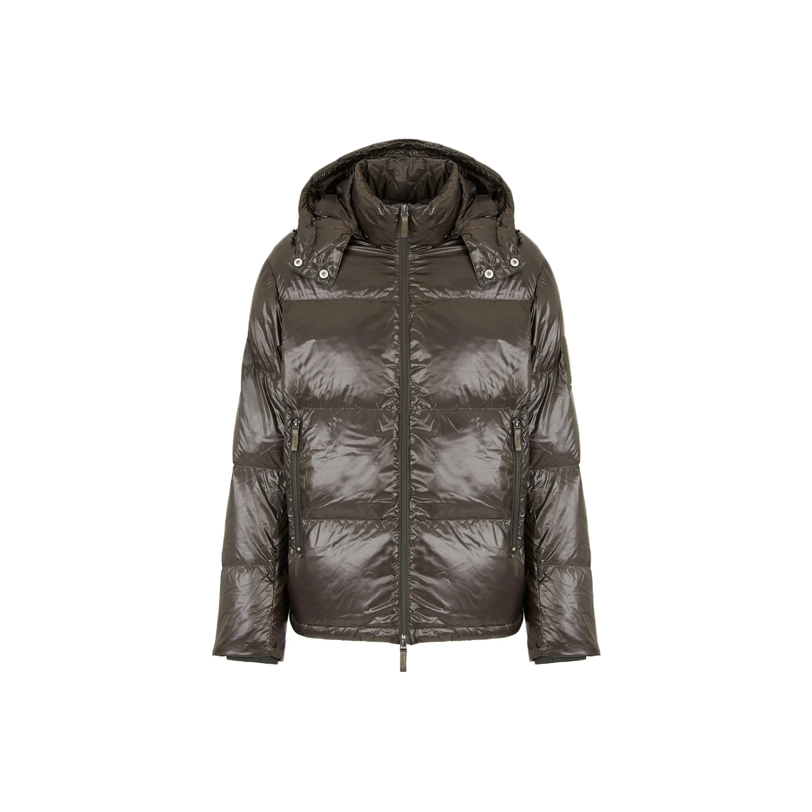 EMPORIO ARMANI FW24 Down Jacket Men's Brown Green
