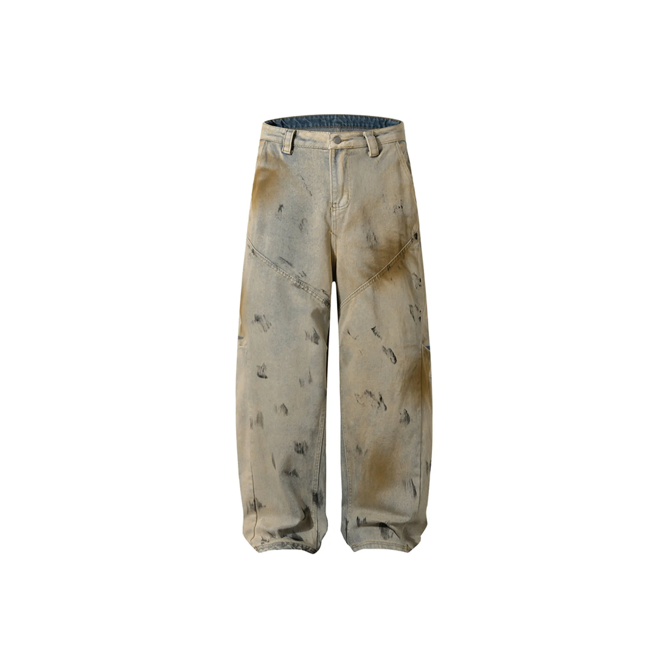 SOIE Светло-коричневые унисекс джинсы