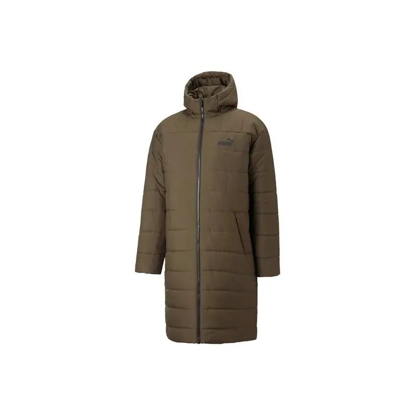 PUMA Основной хлопковый пуховик мужской темно-зеленый
