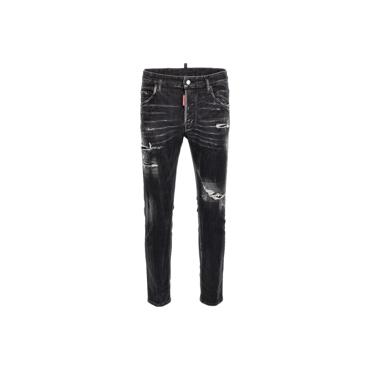 DSQUARED 2 Logo Patch Distressed Skinny Jeans