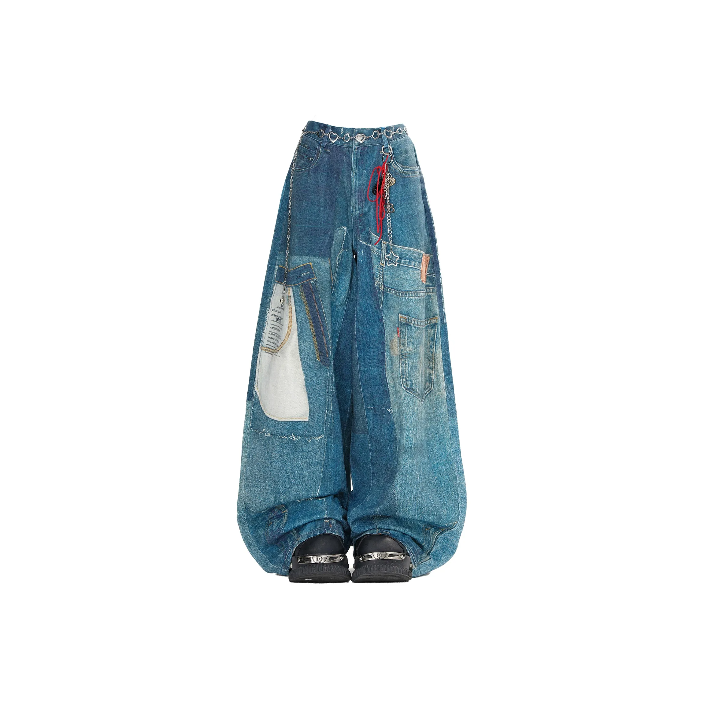 PISYPOX Синие Унисекс Джинсы