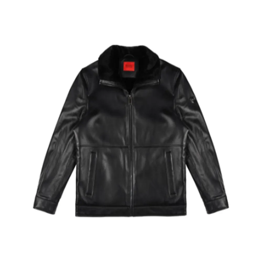 Raidy Boer Кожа Куртка Мужская Черная