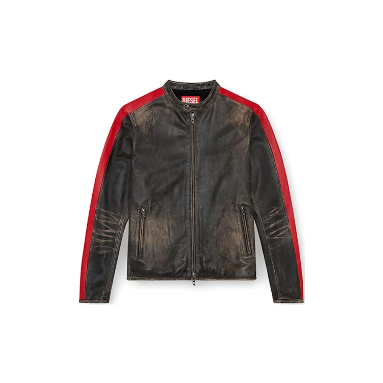 DIESEL Distressed L Renn Leather Jacket
