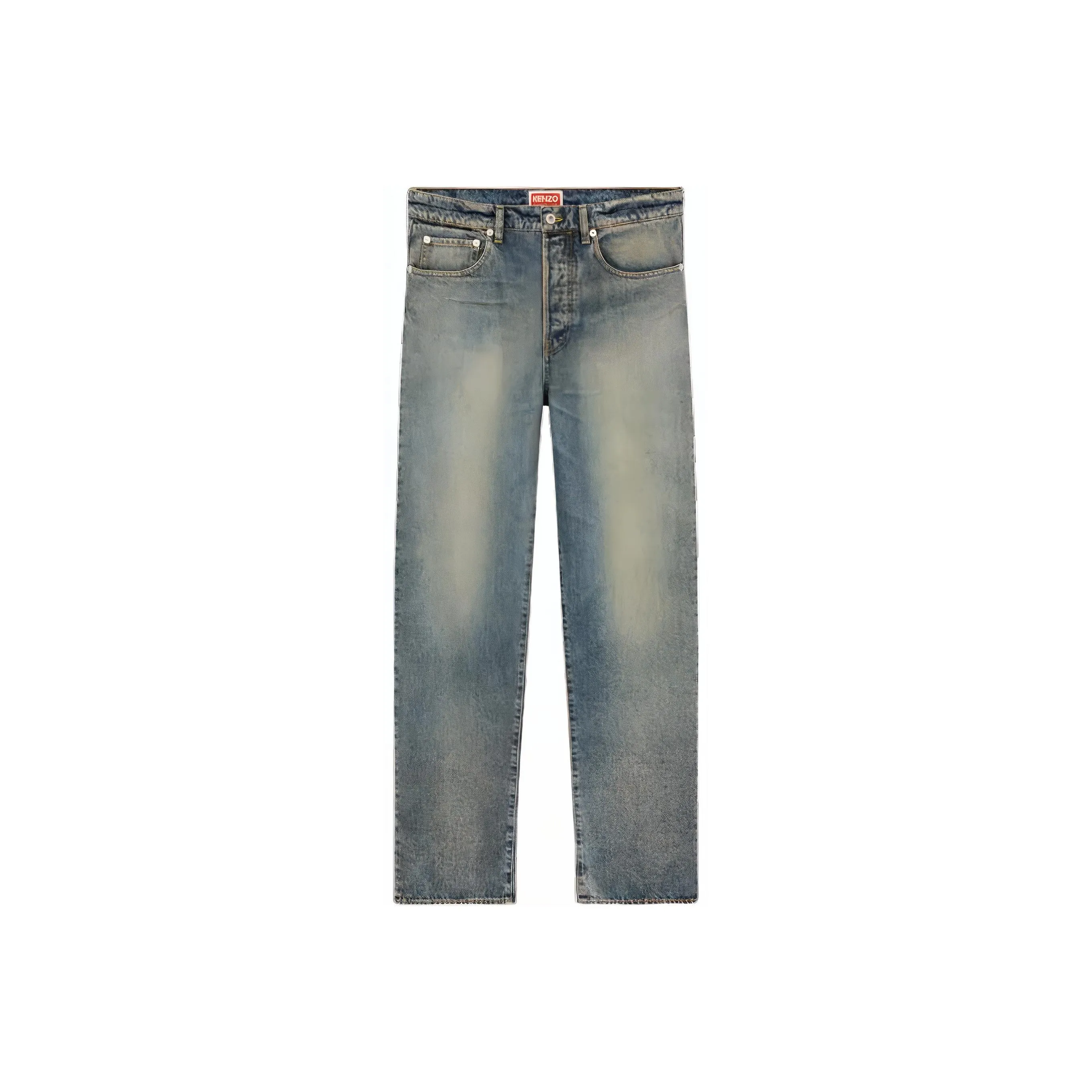KENZO Straight Leg Asagao Japanese Jeans