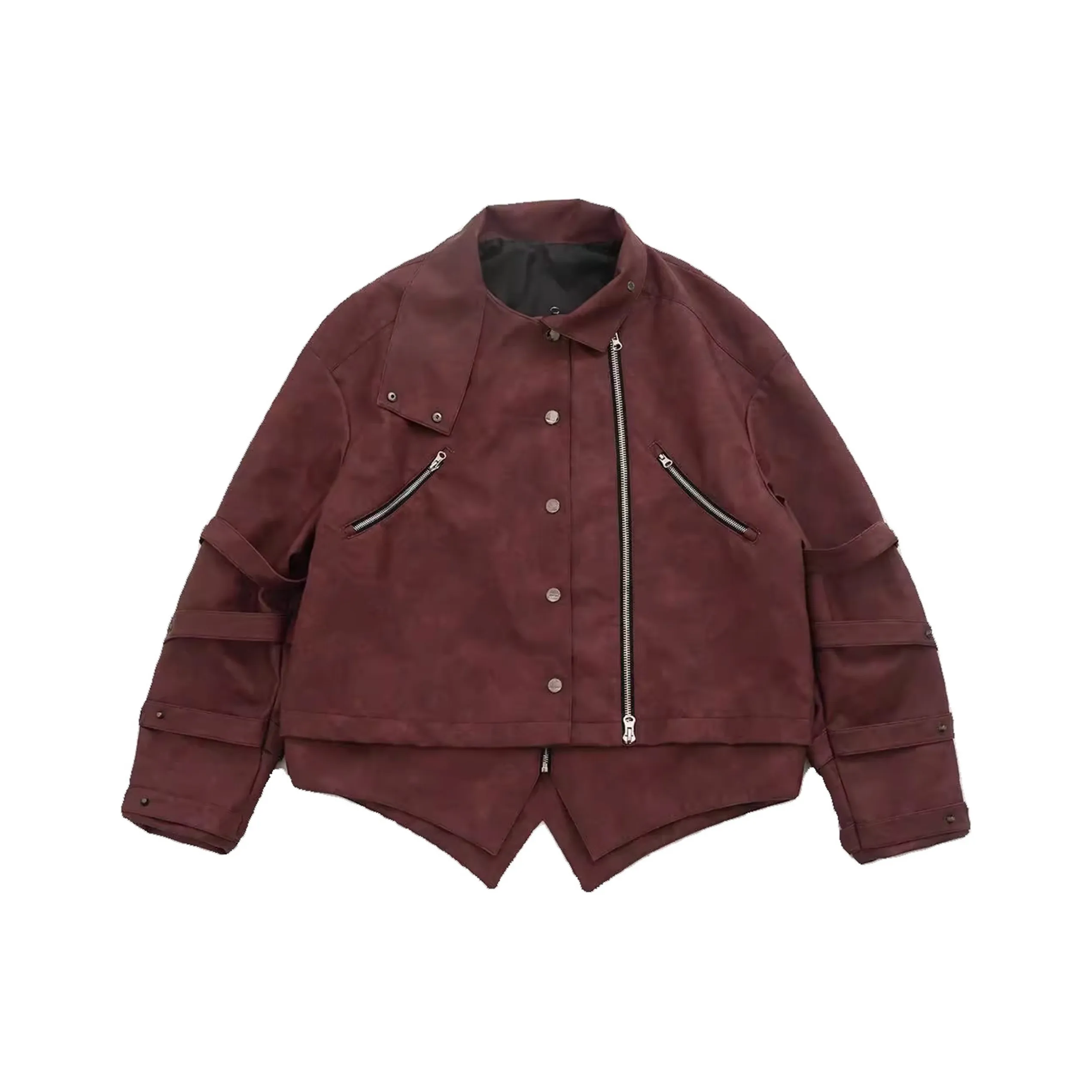 KADAKADA SUITE Leather Jacket Unisex Burgundy