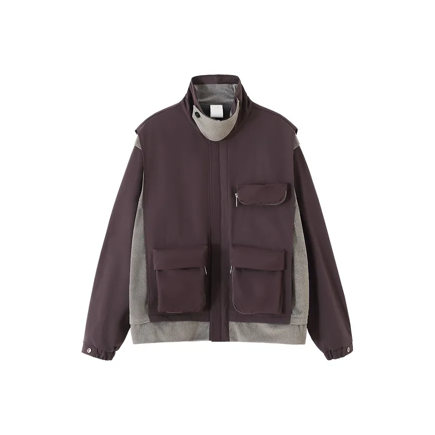 CONP Куртки Пальто Унисекс Темно-красный Фиолетовый