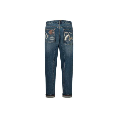 EVISU Джинсовый синий Мужские Джинсы