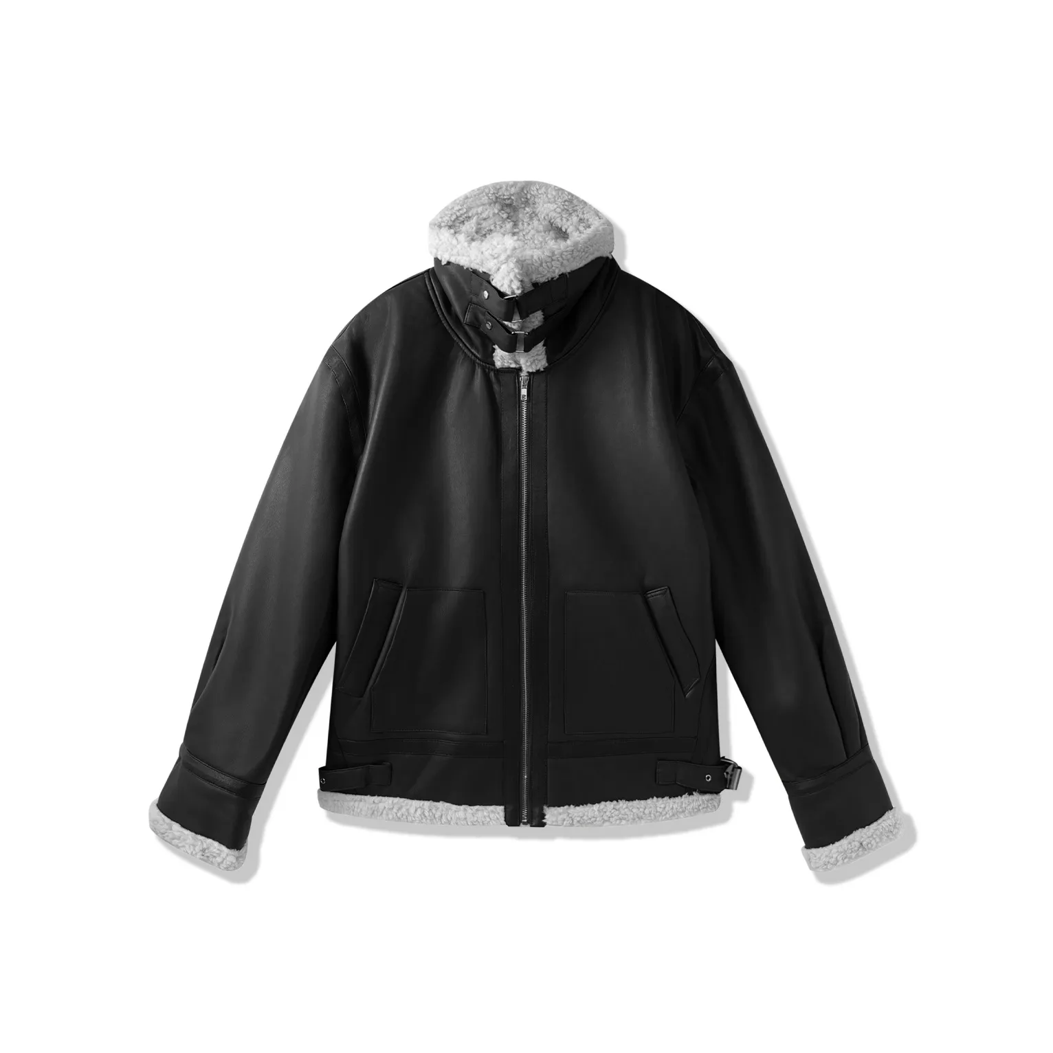 DKPD Кожа Куртка Унисекс Черный