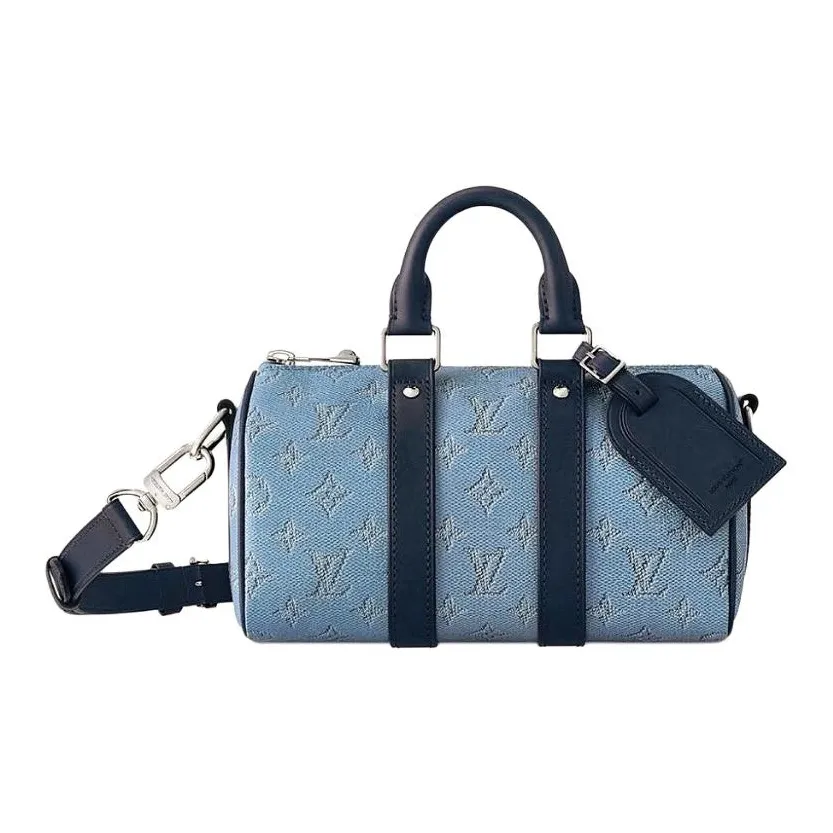 LOUIS VUITTON Monogram Heritage Coated Canvas Shoulder Bag, Crossbody Bag, Handbag Men's Blue Denim Blue